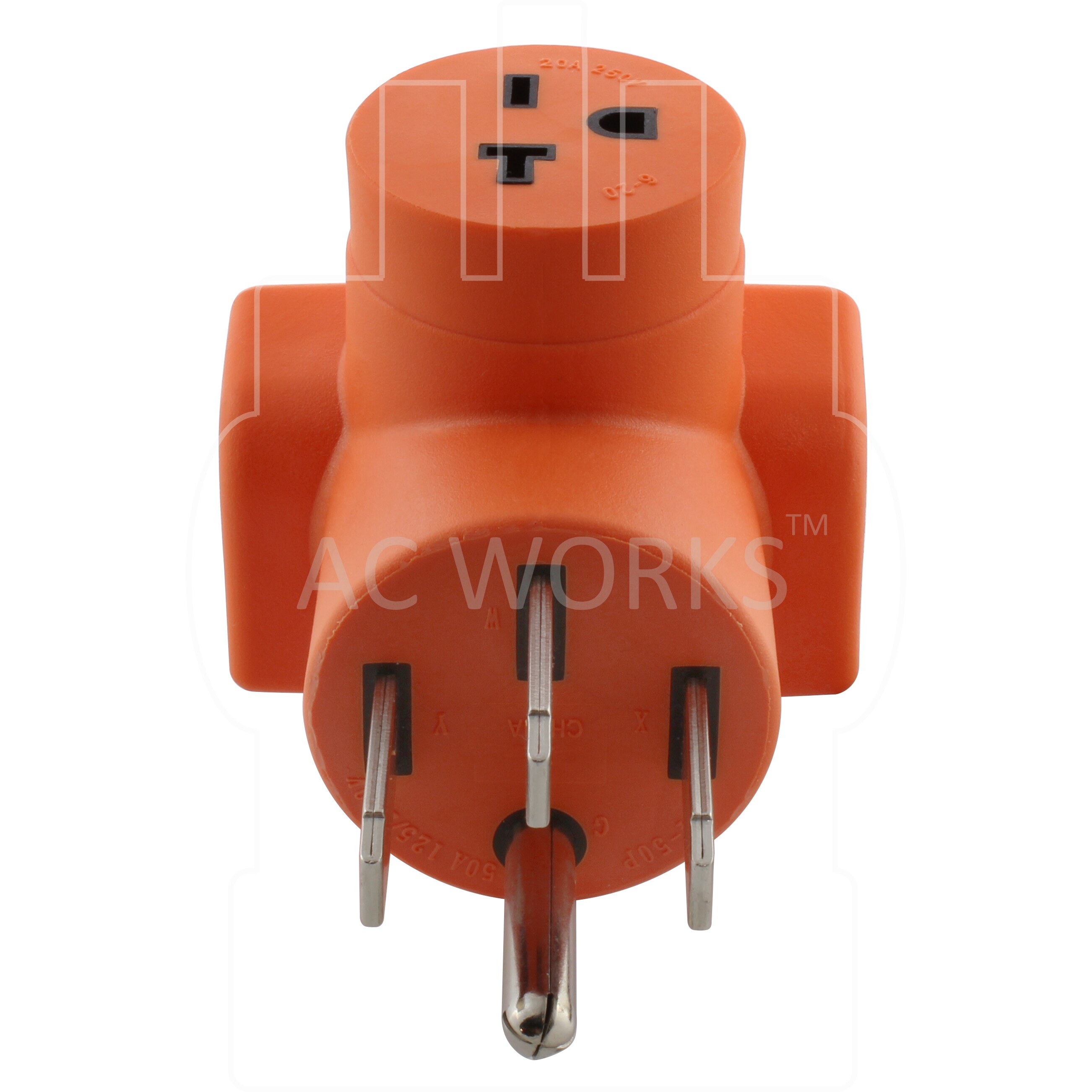AC WORKS NEMA 14-50P to NEMA 6-20R 20-Amp 4-wire To 3-wire 