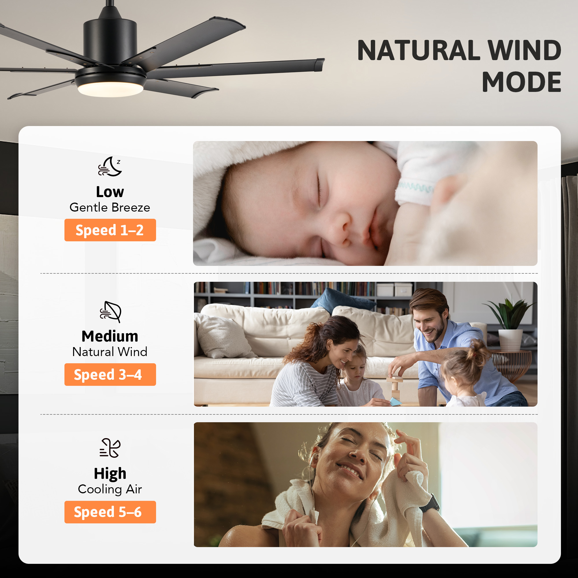 CO-Z CFN-1383-BK Ceiling-Fans - View #6