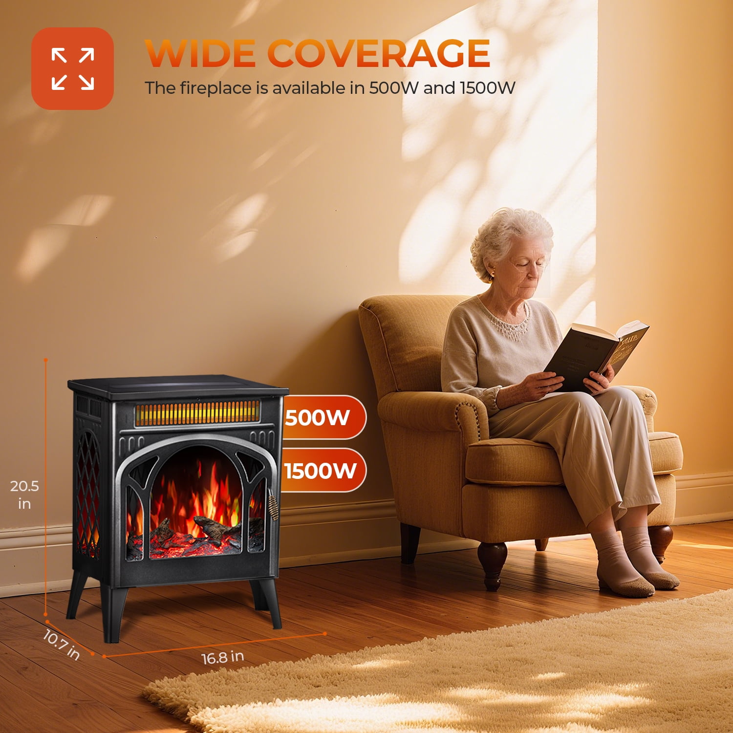 Antarctic Star LSAS-S180BSB Electric-Fireplaces - View #3