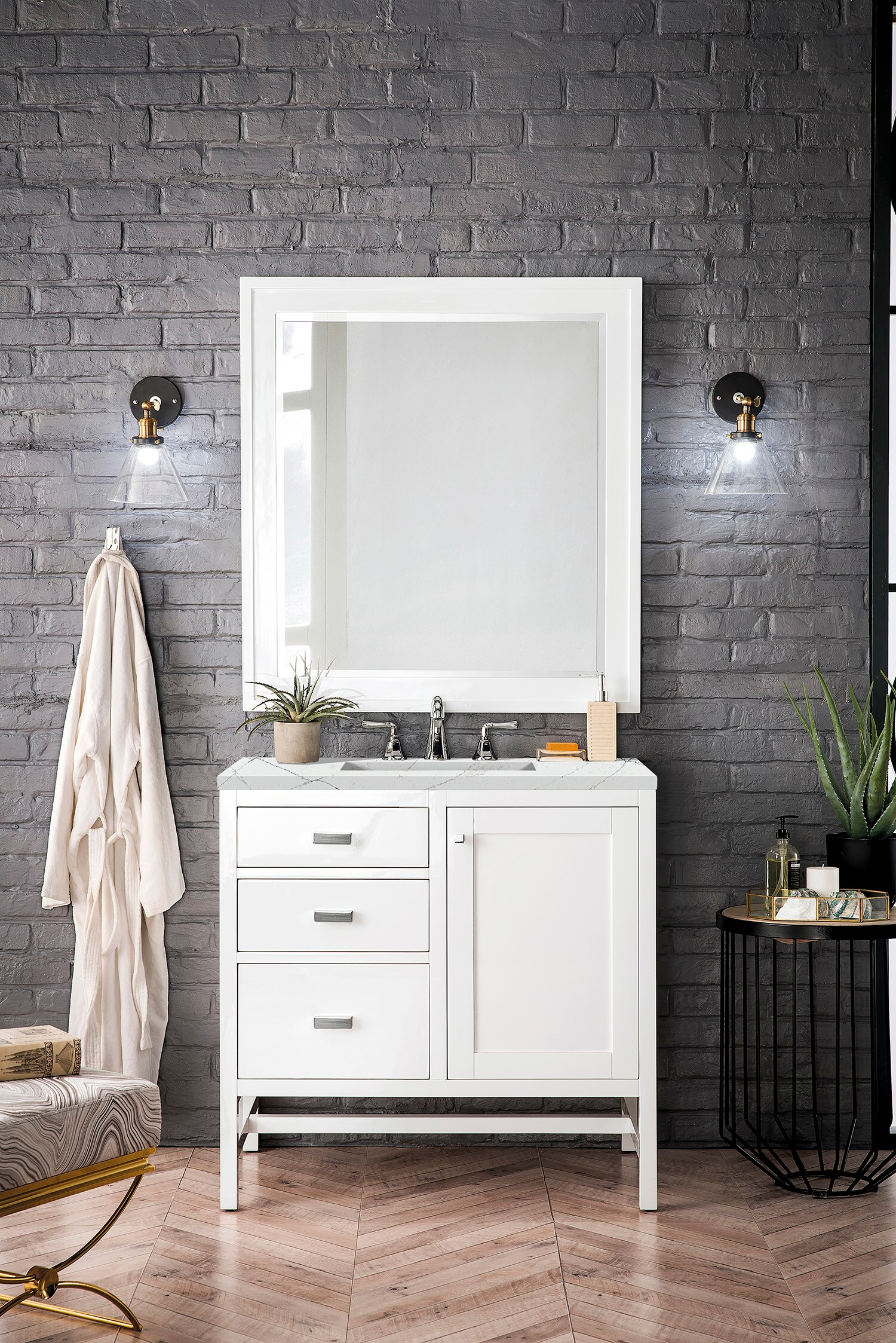 James Martin Vanities E444-M36-GW Framed-Bath-Mirrors - View #3