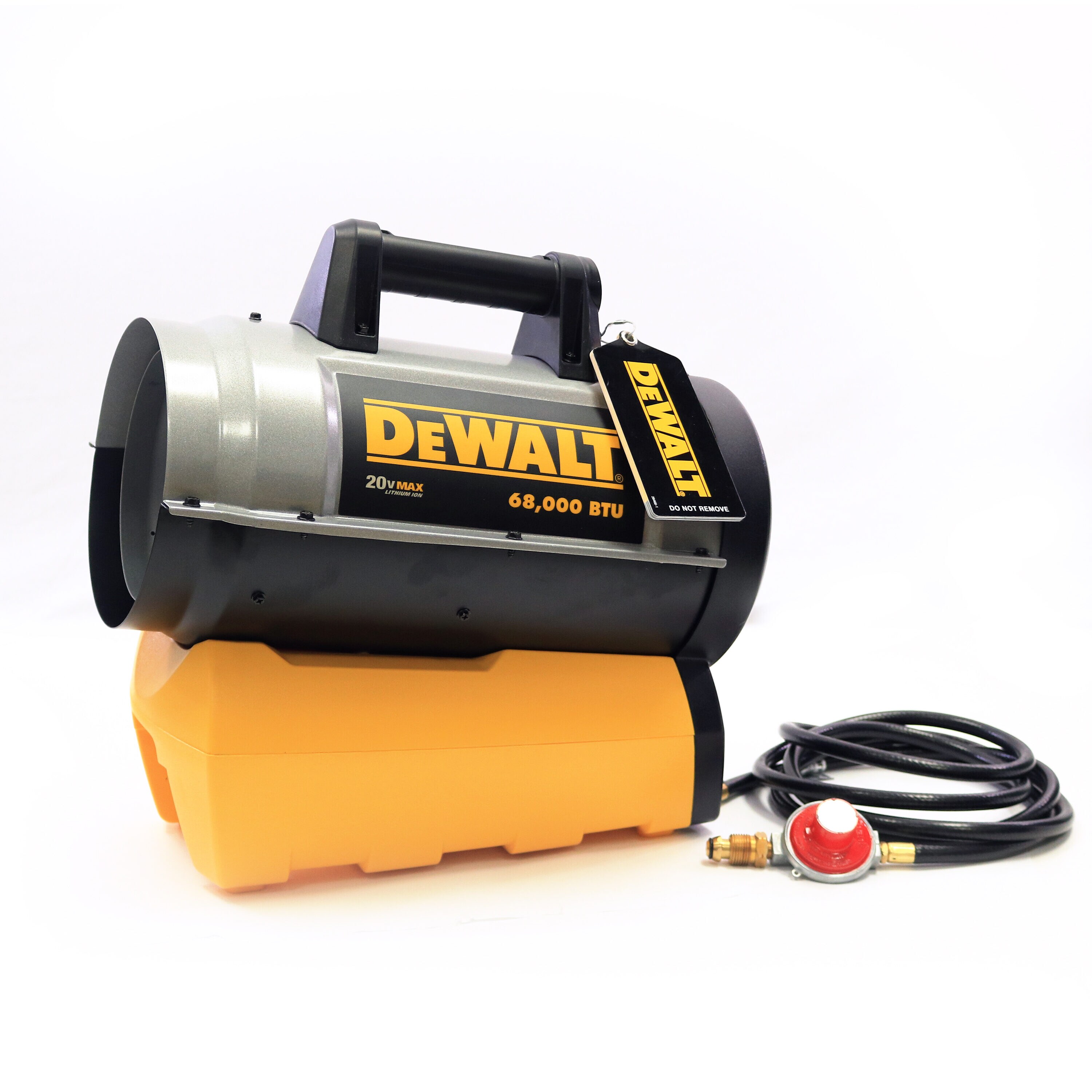 DEWALT Quiet Burner Technology Forced Air Propane Heater 68000 BTU Outdoor Portable Forced Air Propane Heater