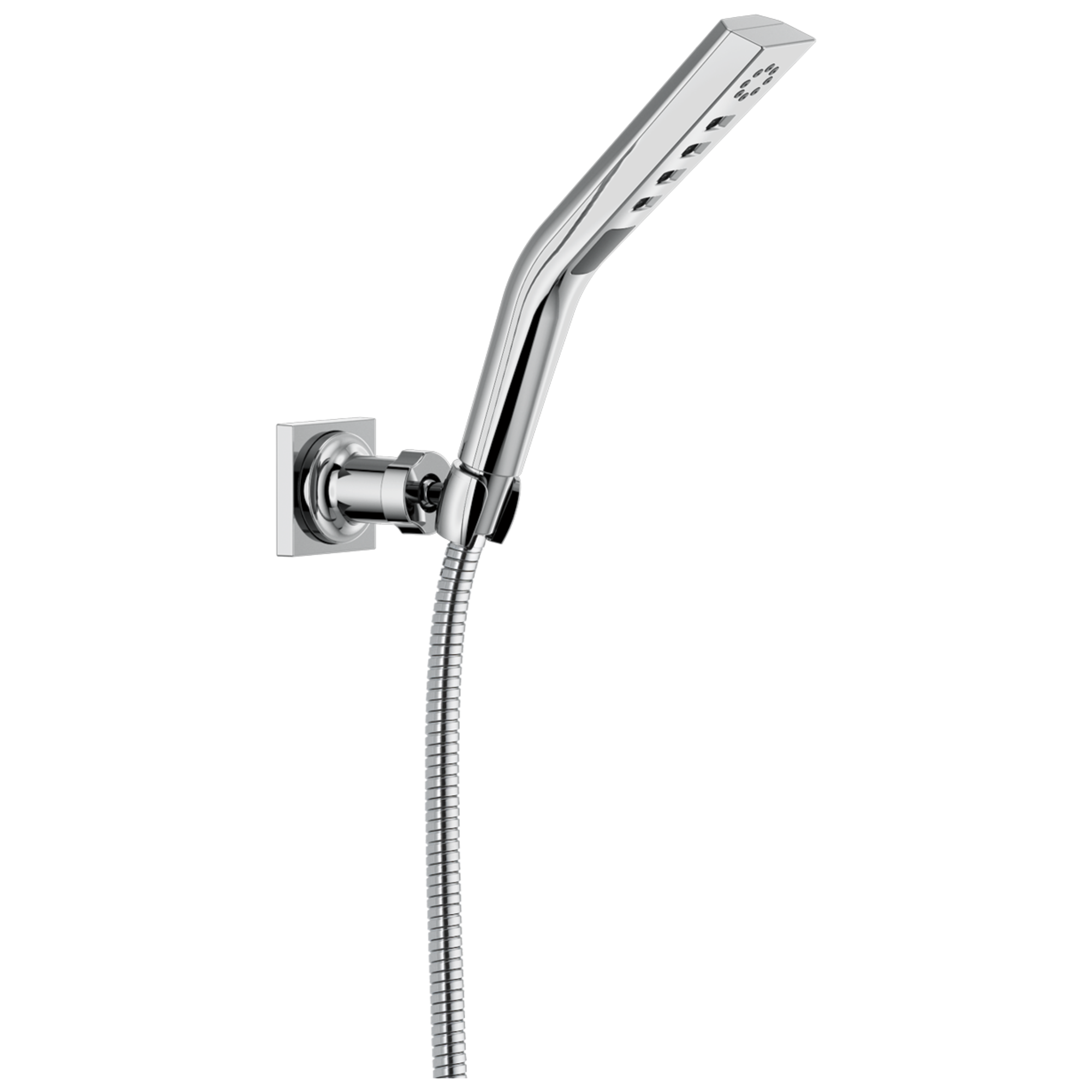 7-Setting Wall Mount Hand Shower with Cleaning Spray in Lumicoat Chrome