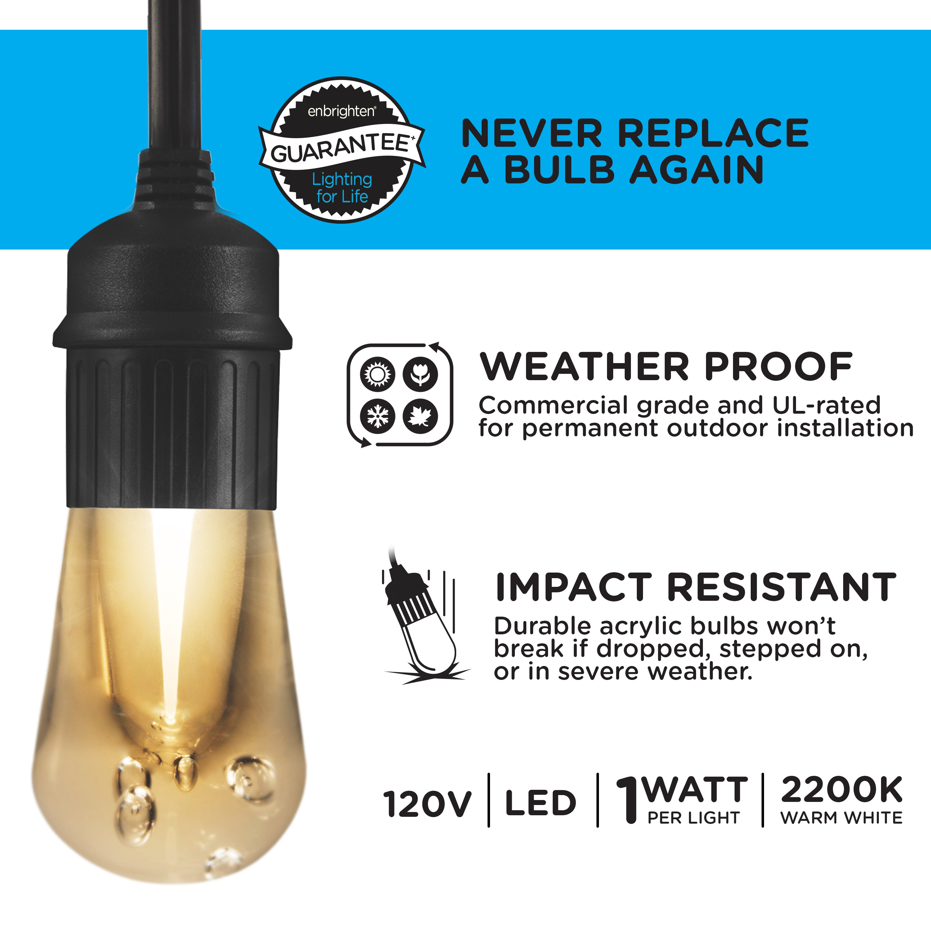 Enbrighten 69236 Patio-String-Lights - View #4