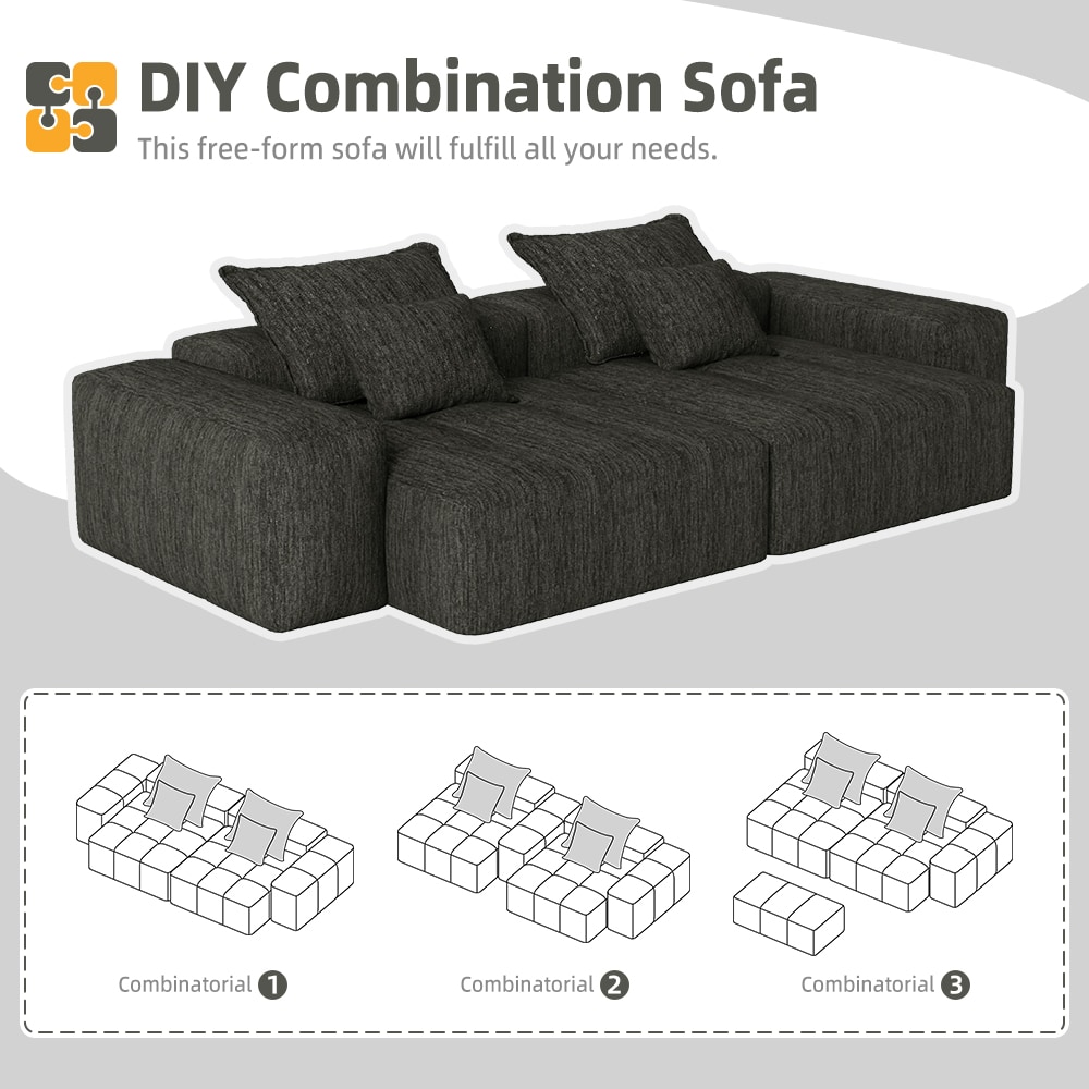Homy Casa YSLN-BK Sofas-Loveseats - View #7