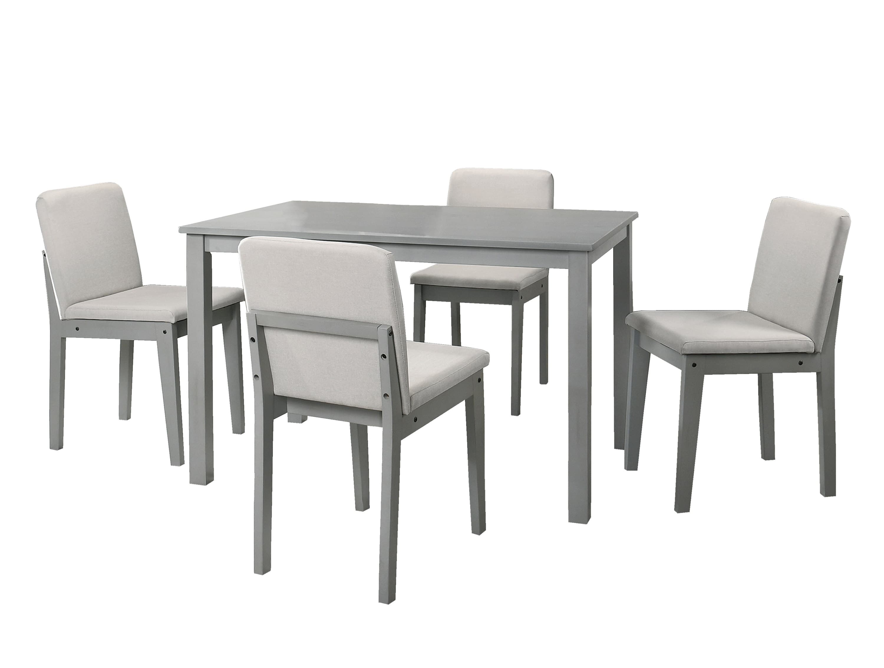 Siavonce XH18999 Gray+Beige Contemporary/Modern Dining Room Set with Rectangular Table ( Seats 4 )