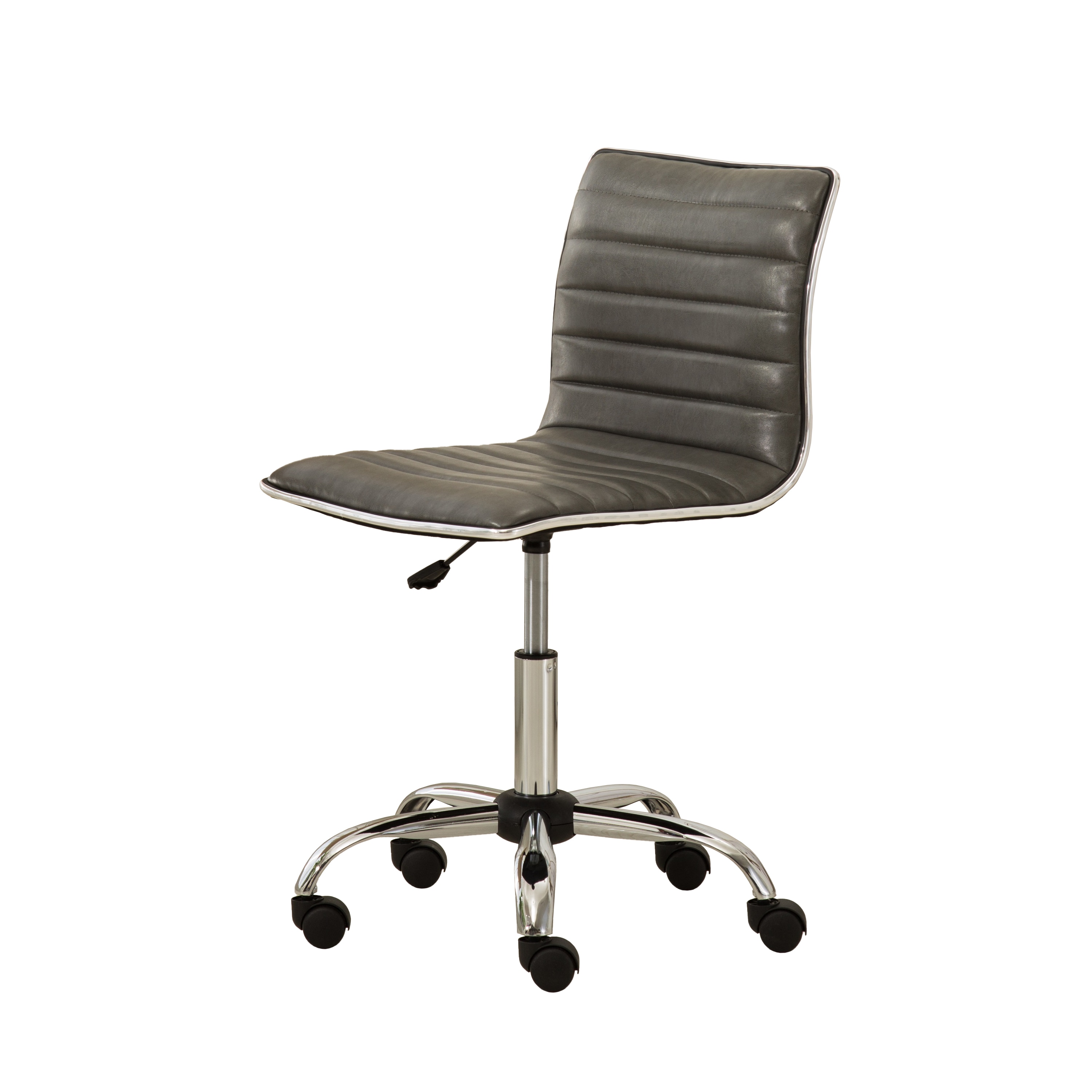 Maocao Hoom JLP164791 Grey Contemporary Ergonomic Adjustable Height Swivel Faux Leather Executive Chair