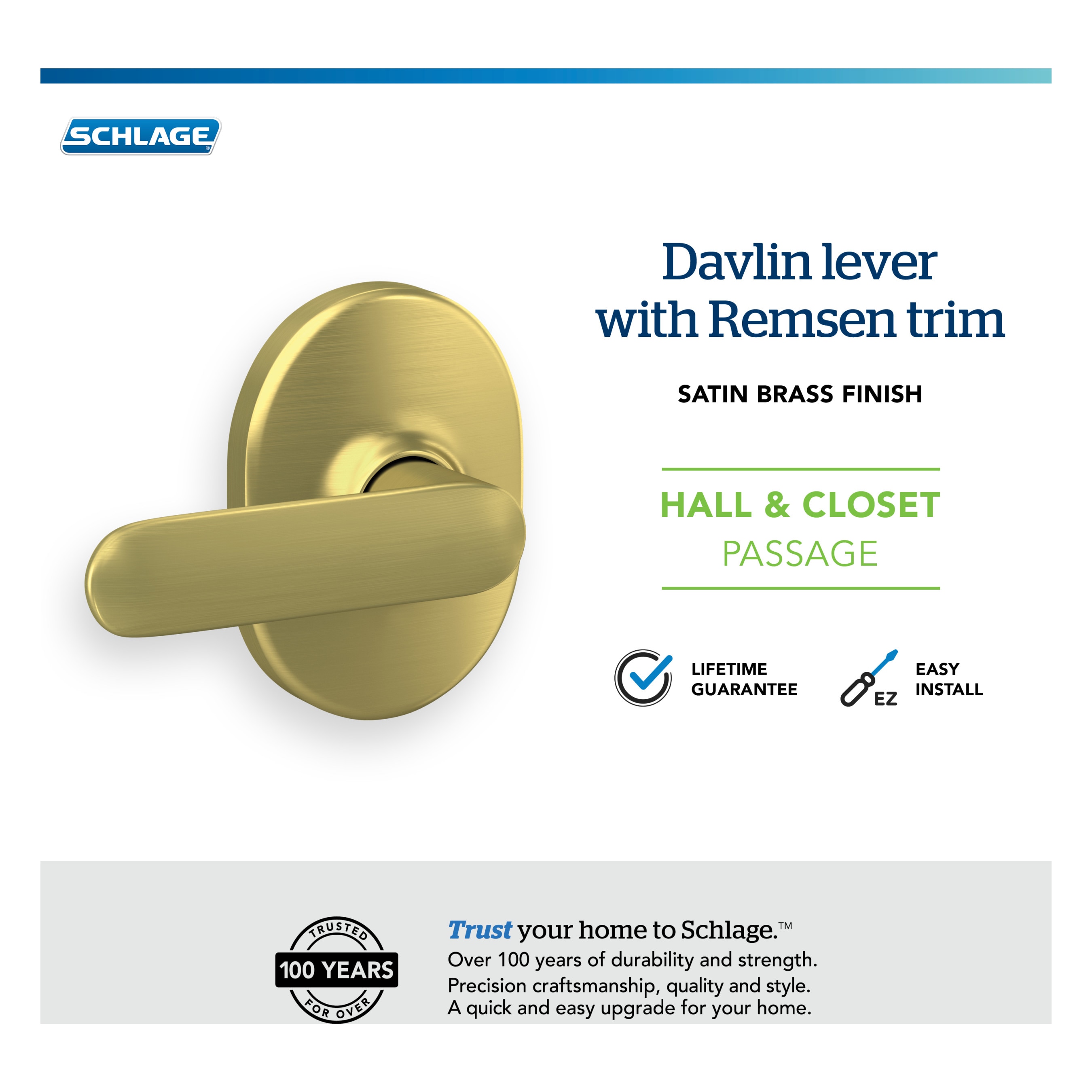 Schlage F10 DAV 608 RMN Door-Handles - View #7