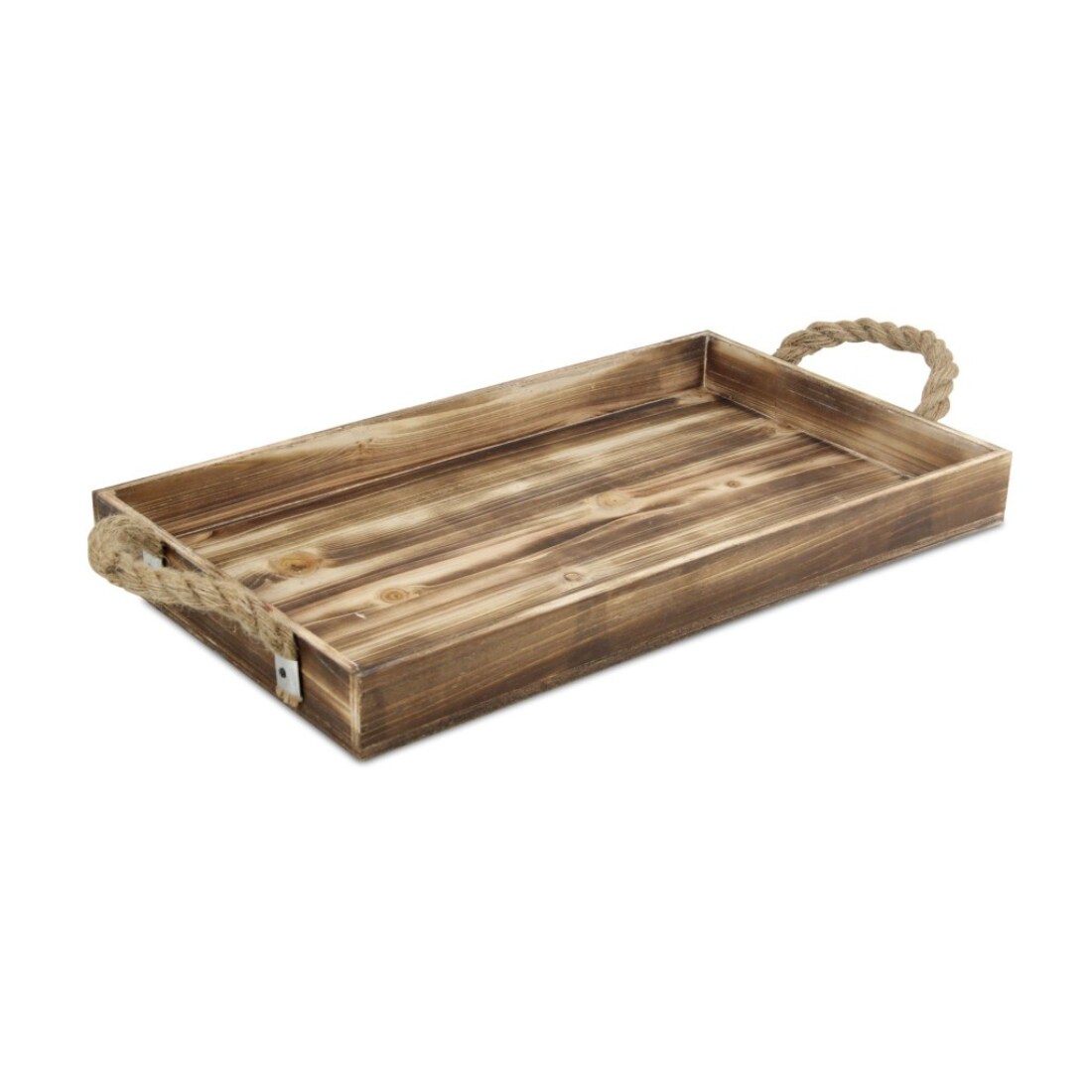 HomeRoots 4000399628 2-in x 20-in Brown Rectangle Serving Tray