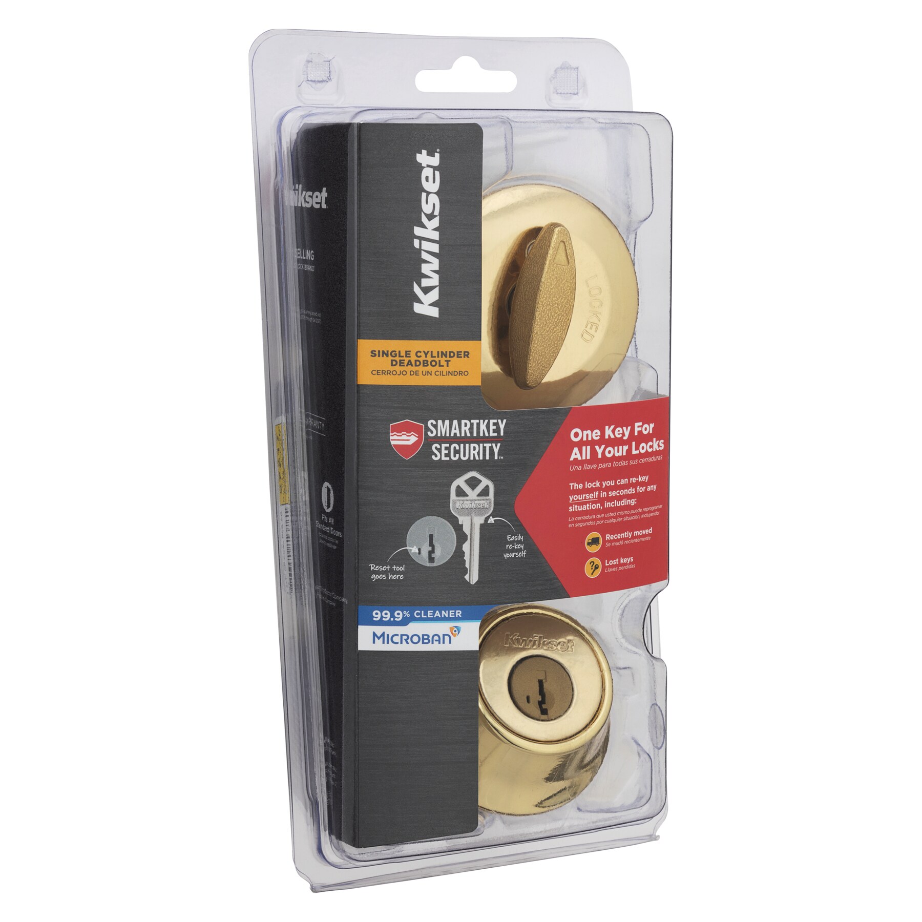 Kwikset Security 660 Series Polished Brass Single Cylinder Deadbolt With Smartkey 96600 747 At 3951