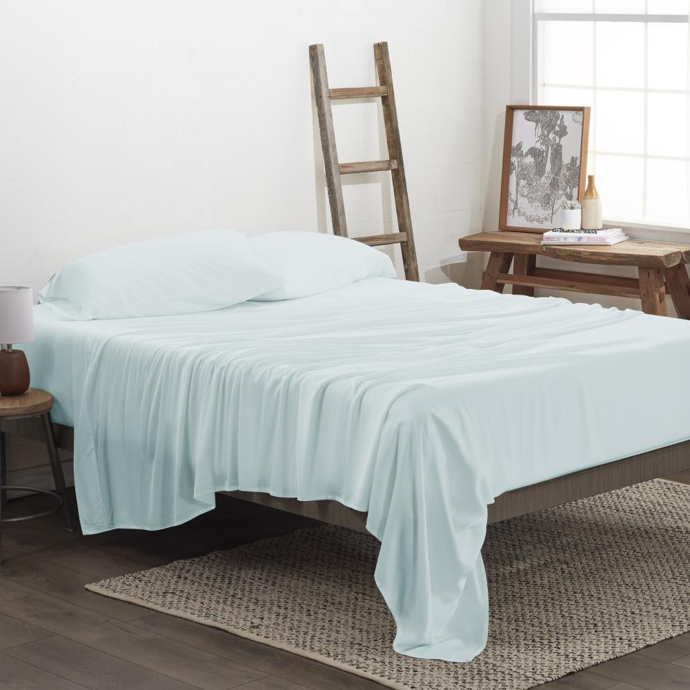 Ienjoy Home IEH-4PC-BAM-FULL-AQ Full 300 -Thread Count Rayon from bamboo Aqua 4 -Piece Bed Sheet Set