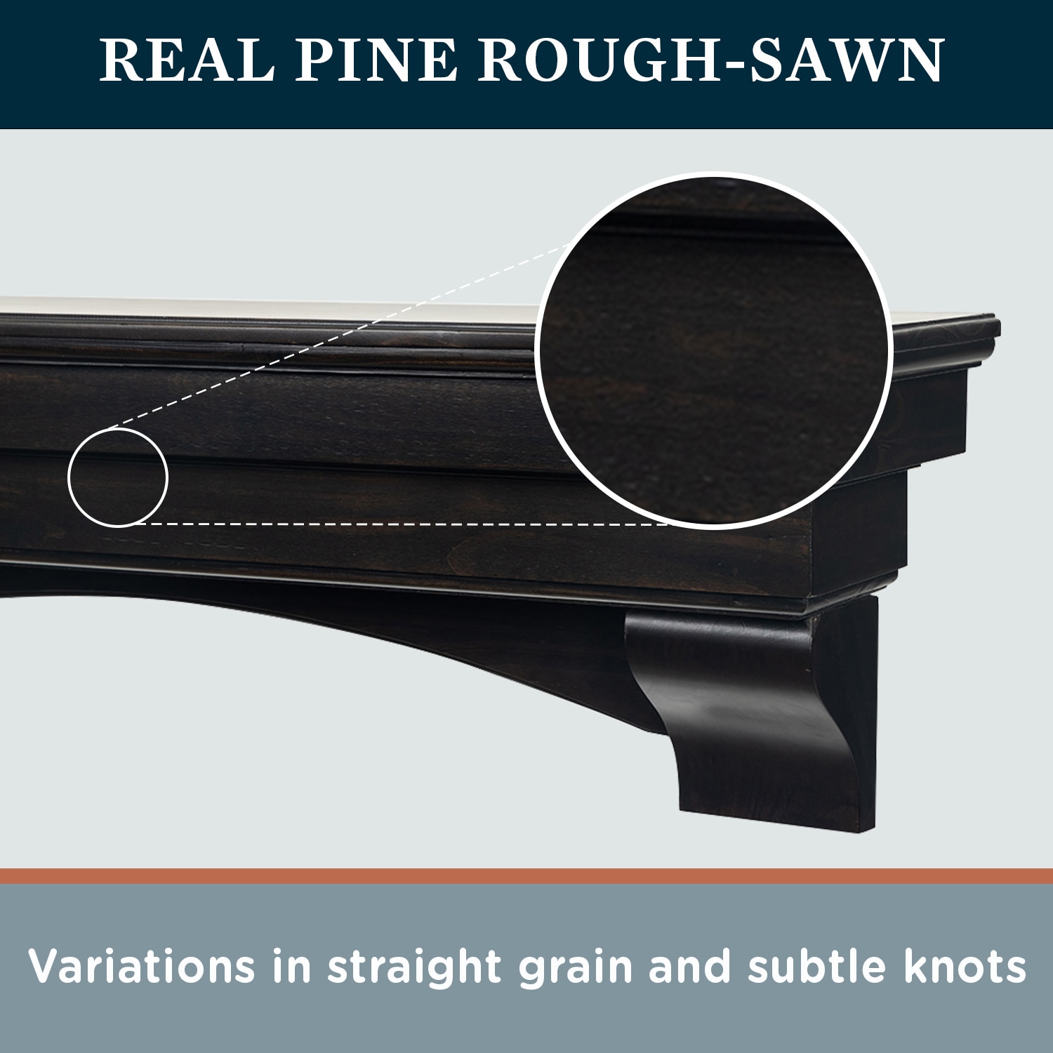 Mantels Direct SALEM-72-ESP Mantel-Shelves - View #5