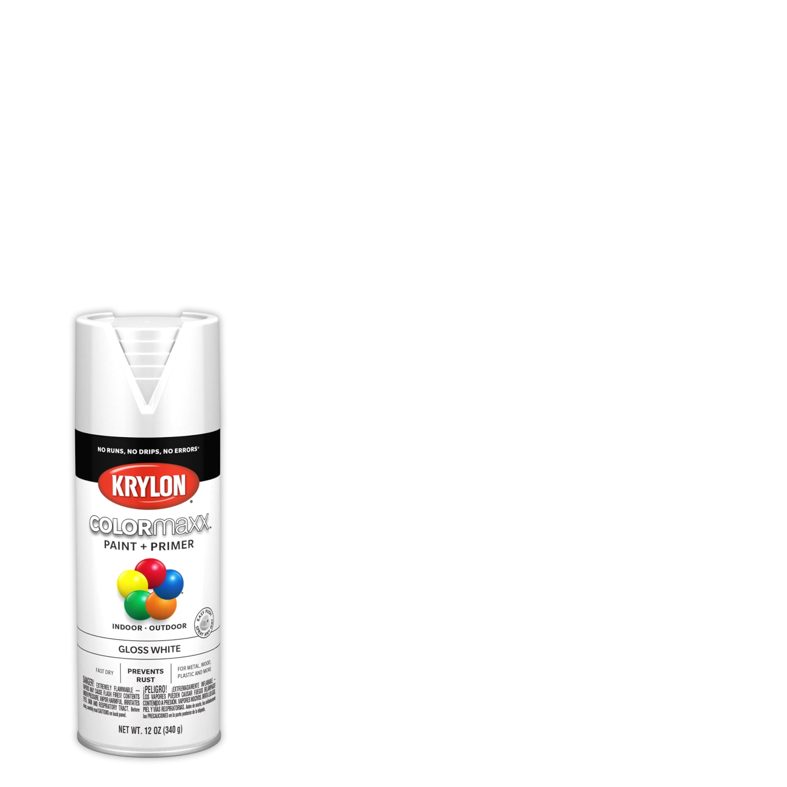 Krylon COLORmaxx Gloss White Spray Paint and Primer In One (NET WT