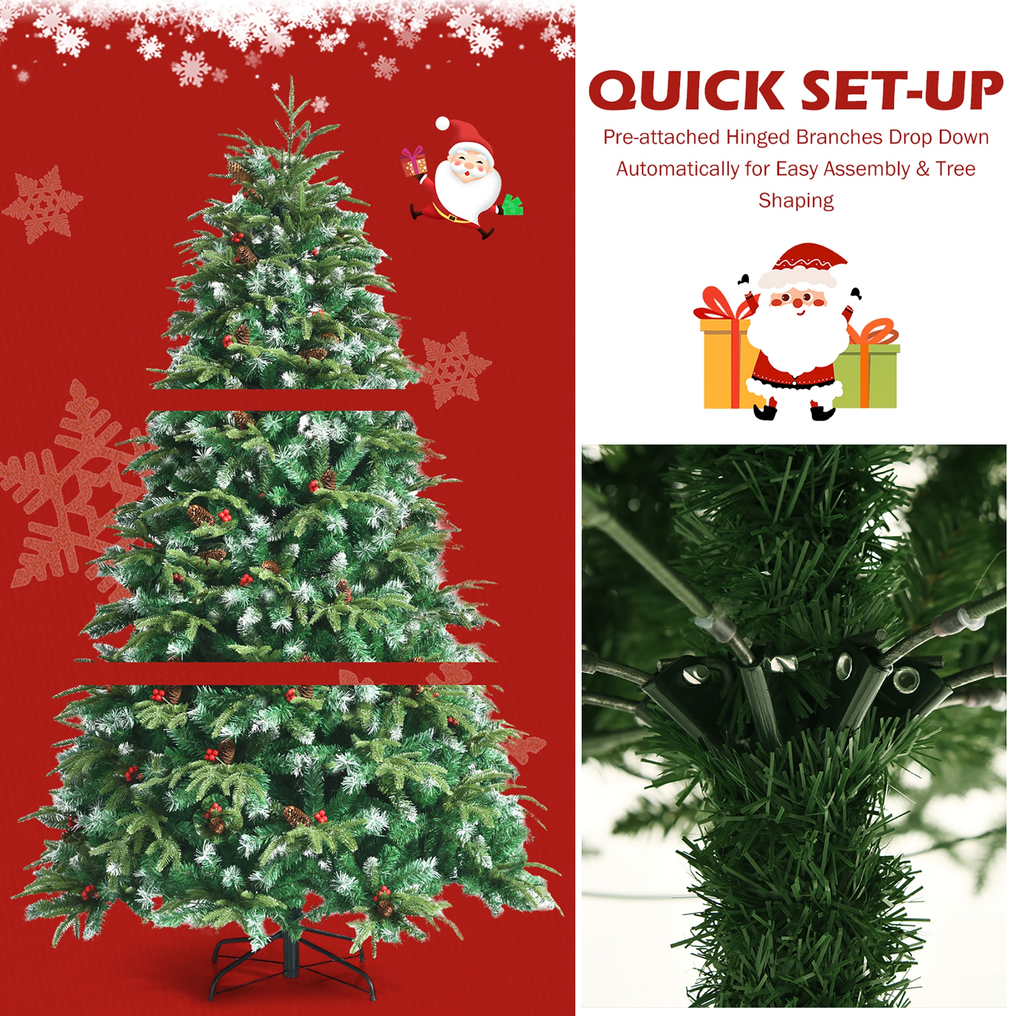 Costway CM23602US Artificial-Christmas-Trees - View #2