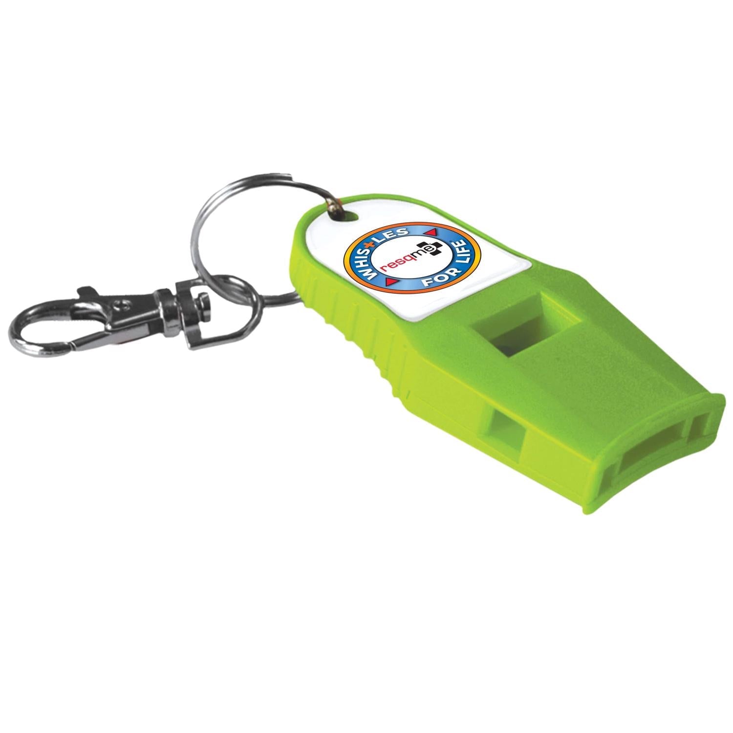 resqme Green ABS Whistle 5 in. 1 Pack #25.600.04