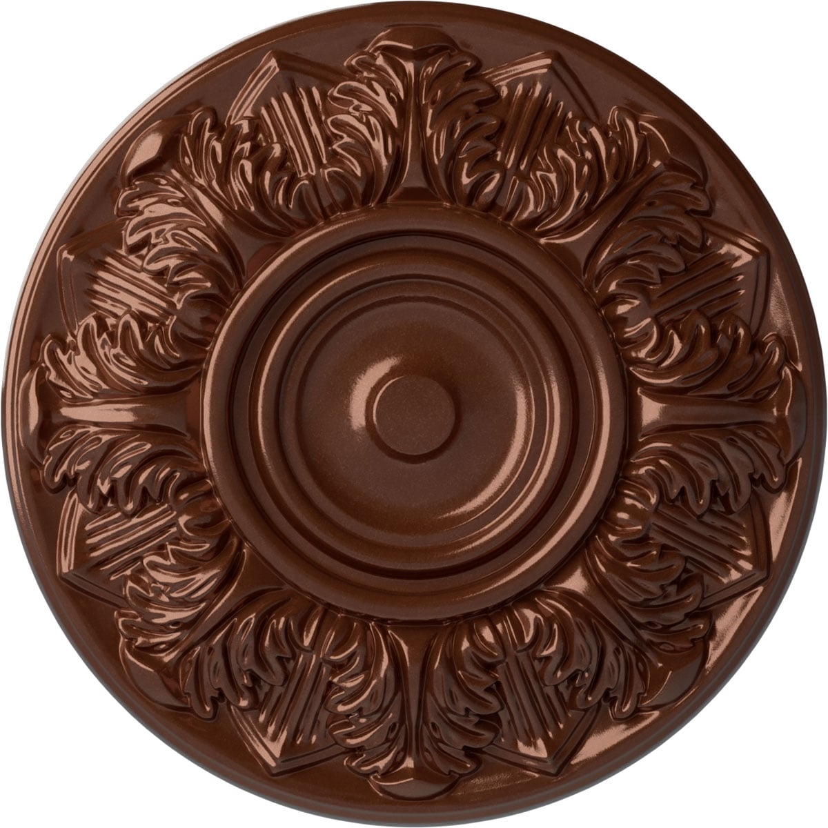 Ekena Millwork CM13WHCPS Whitman 13-in W x 13-in L Copper Penny Polyurethane Ceiling Medallion