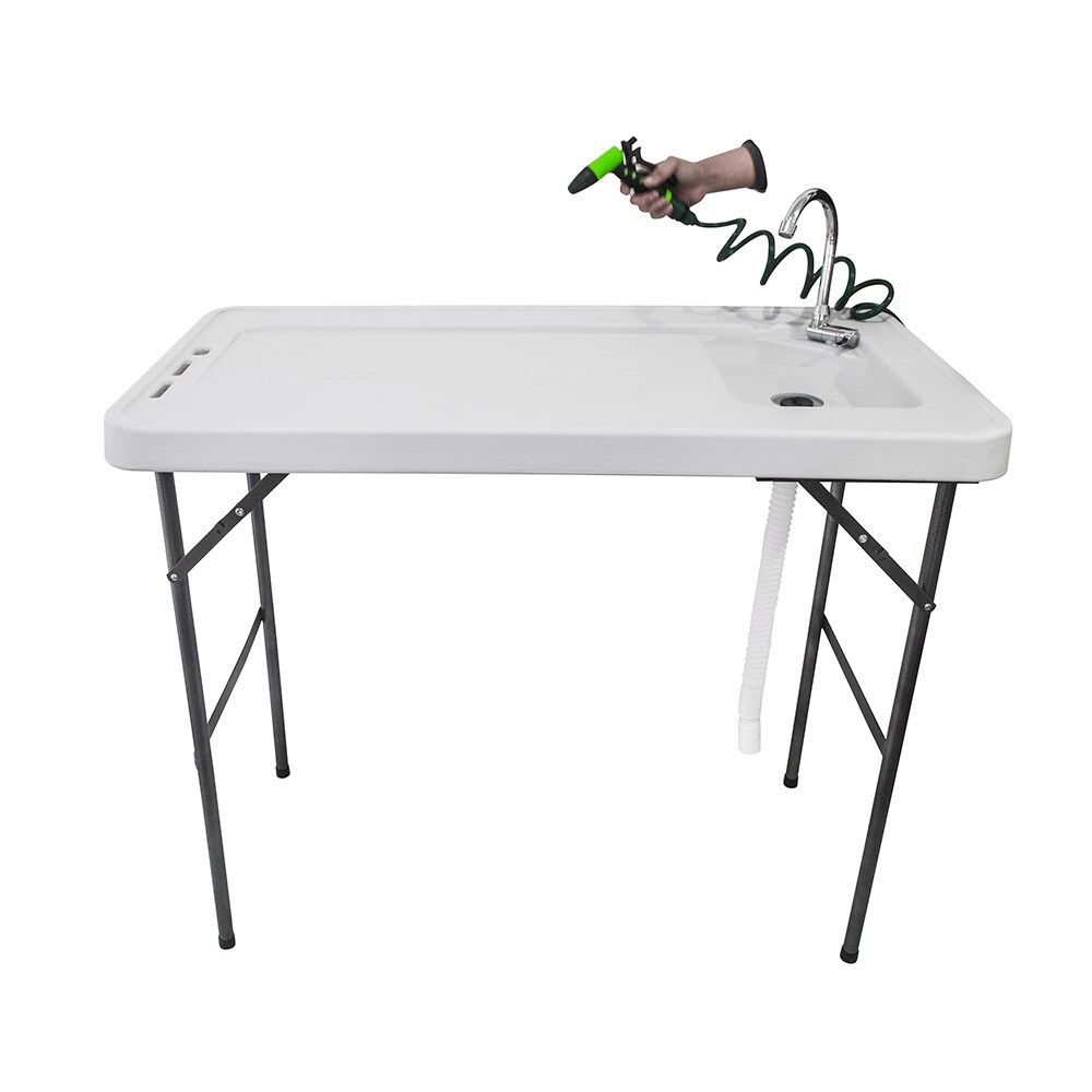 Outopee Patio Table Rectangle Outdoor Cooking Table 23-in W x 45