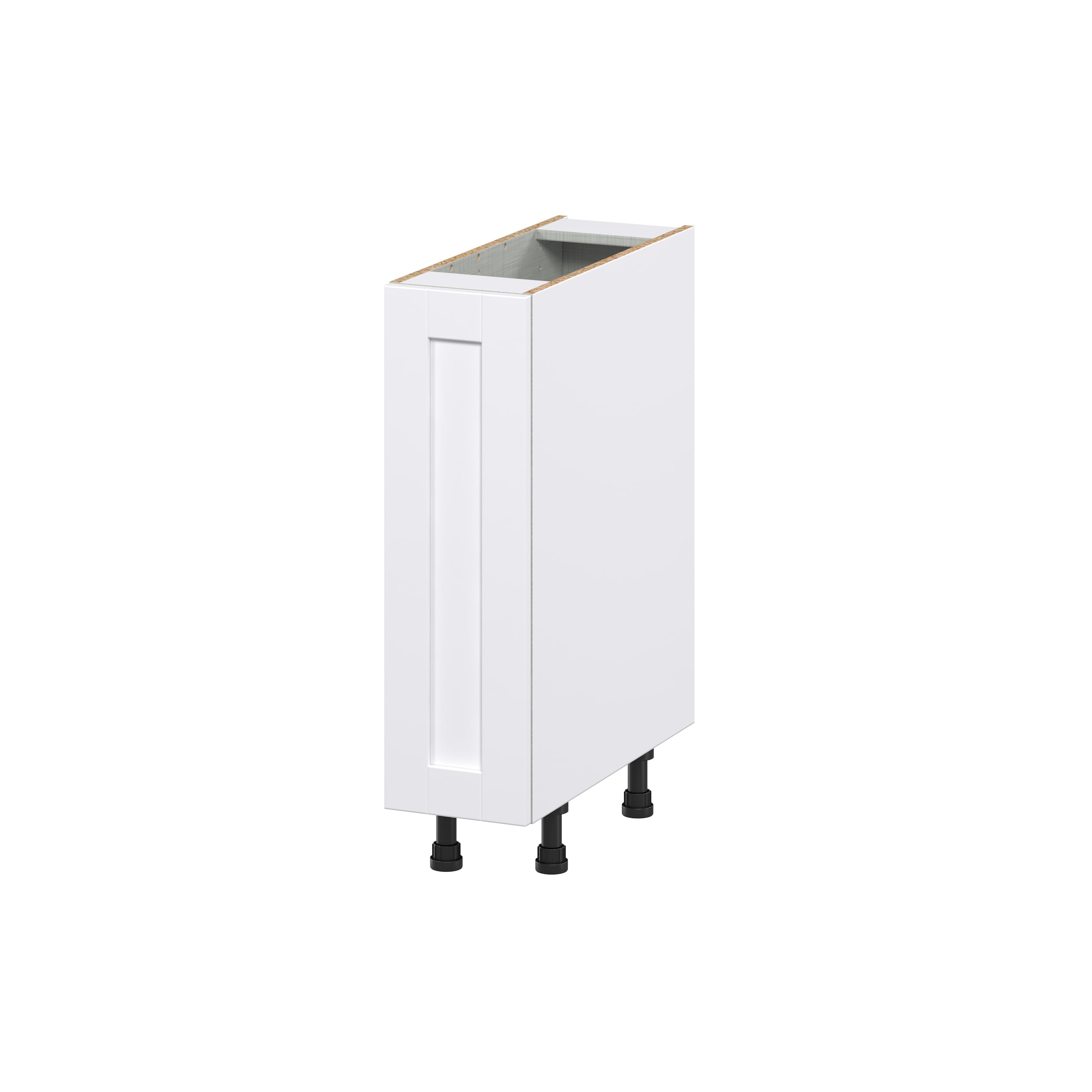 Hugo&Borg DSB9FHPOL-RM Rosemont 9-in W x 34.5-in H x 25-in D Glacier White Pull-out cabinet Base Fully assembled Cabinet (Recessed Panel Shaker)