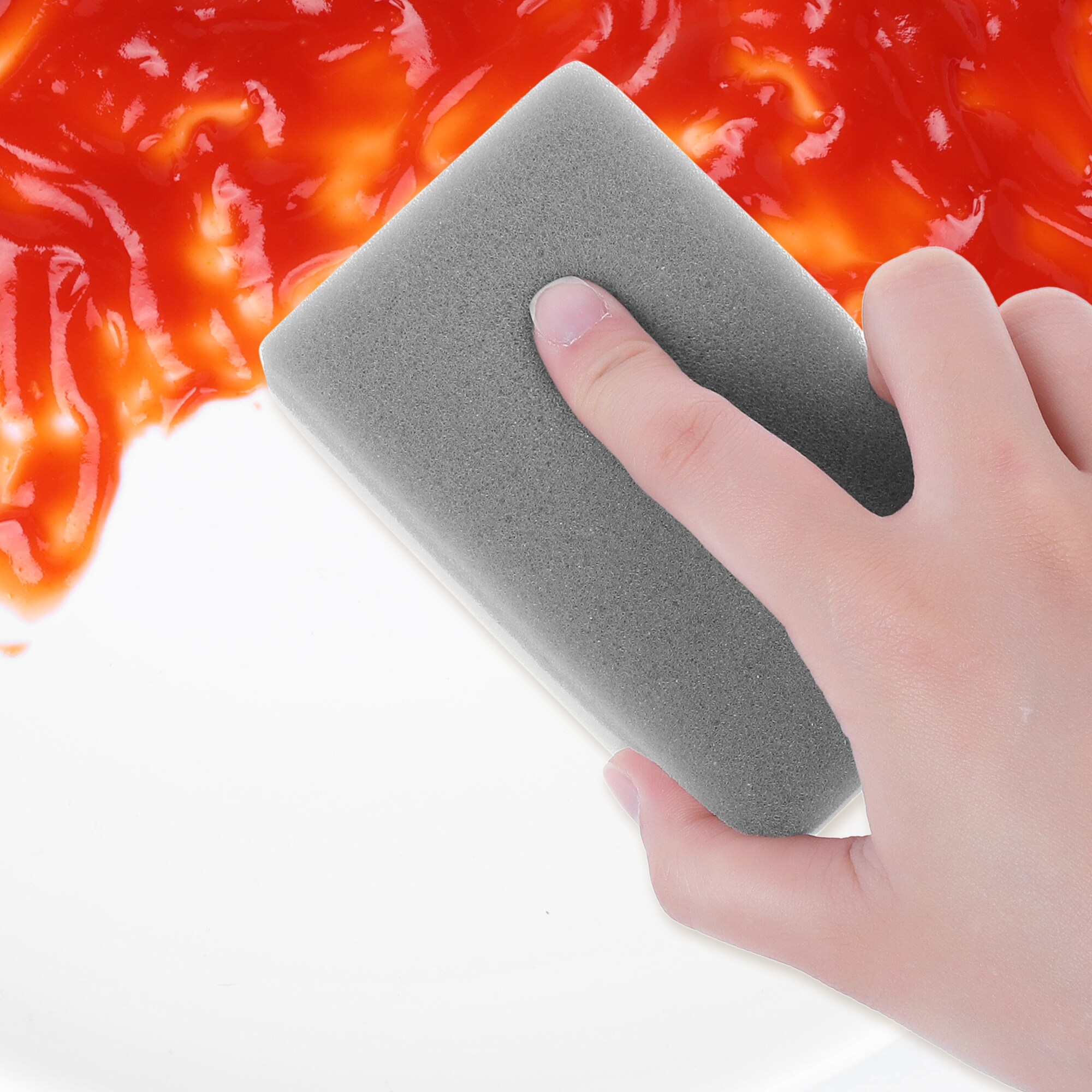 Unique Bargains Sponges Household Kitchen 5pcs Non-Scratch Scrub Dish ...