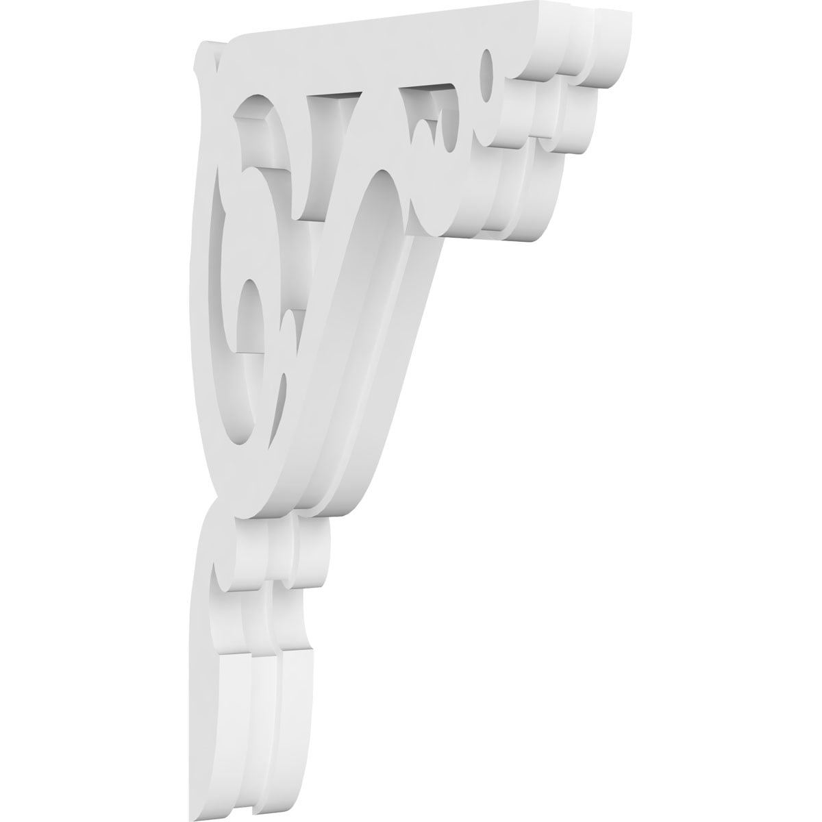 Ekena Millwork CORP01X06X11AE 1.875-in x 6.5-in x 11-in Amber Unfinished White PVC Paintable Corbel