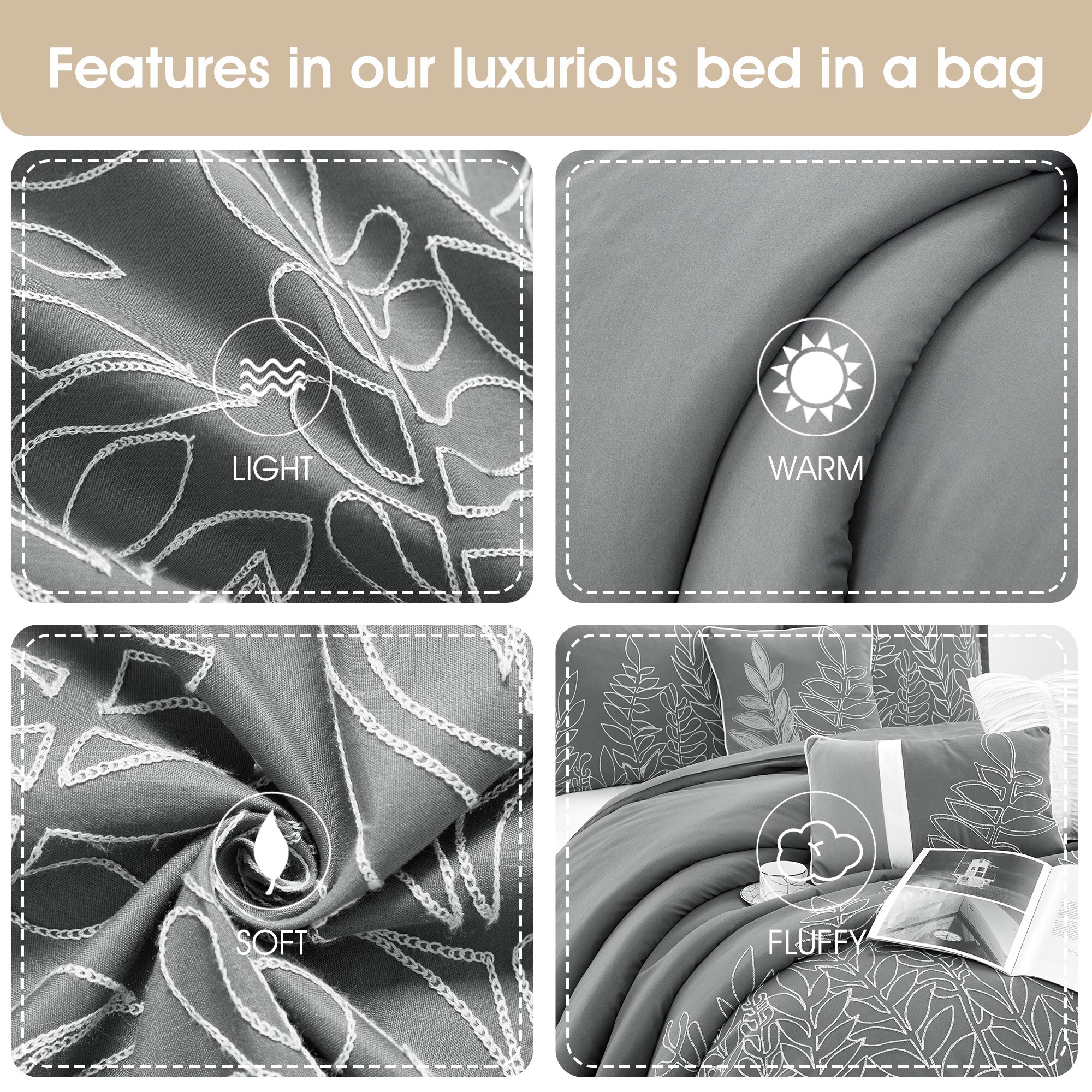 Nanshing ALICIA7-K-GRY bedding - View #4