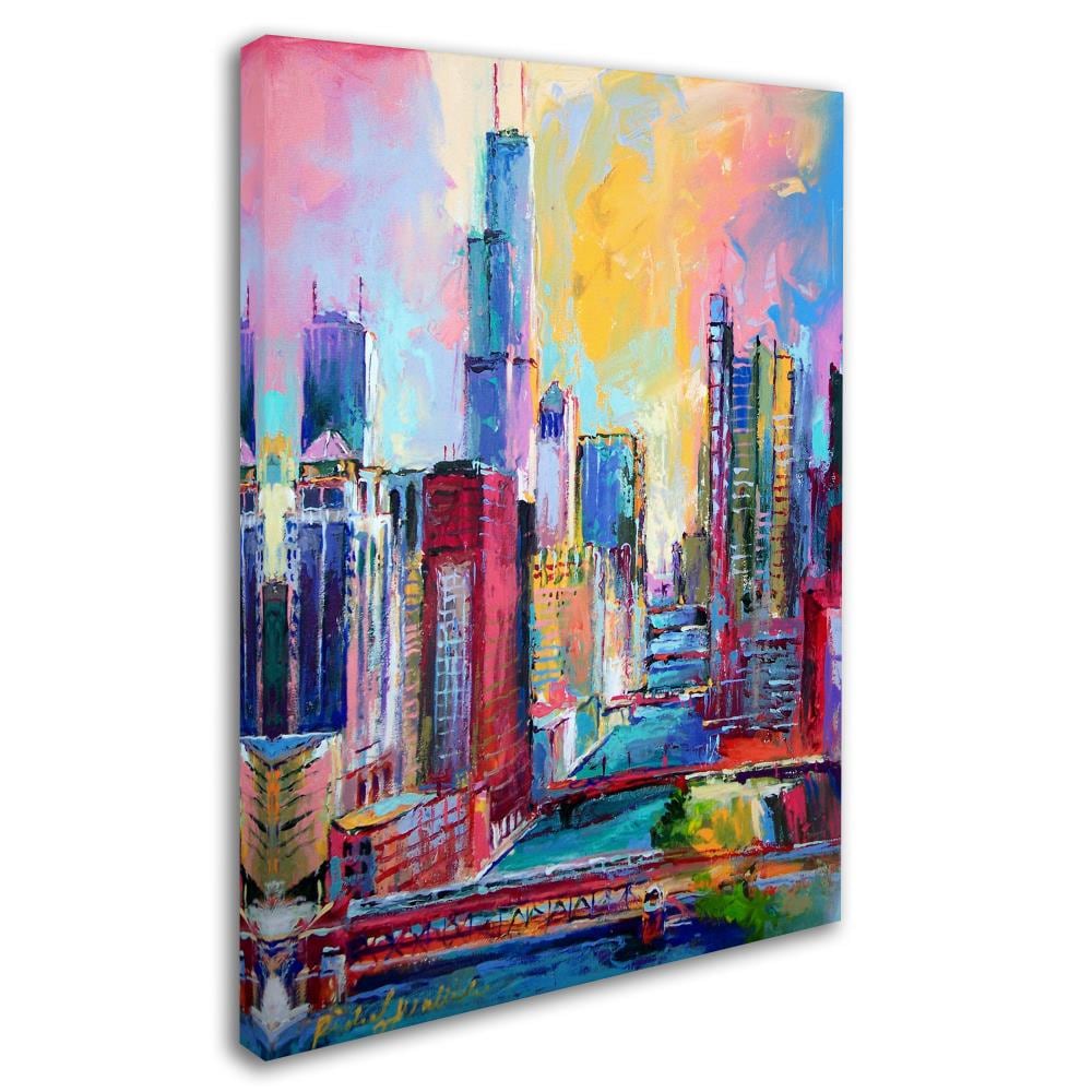 Colorful 19" x 19" Canvas Cityscape Art for Kids' Nursery