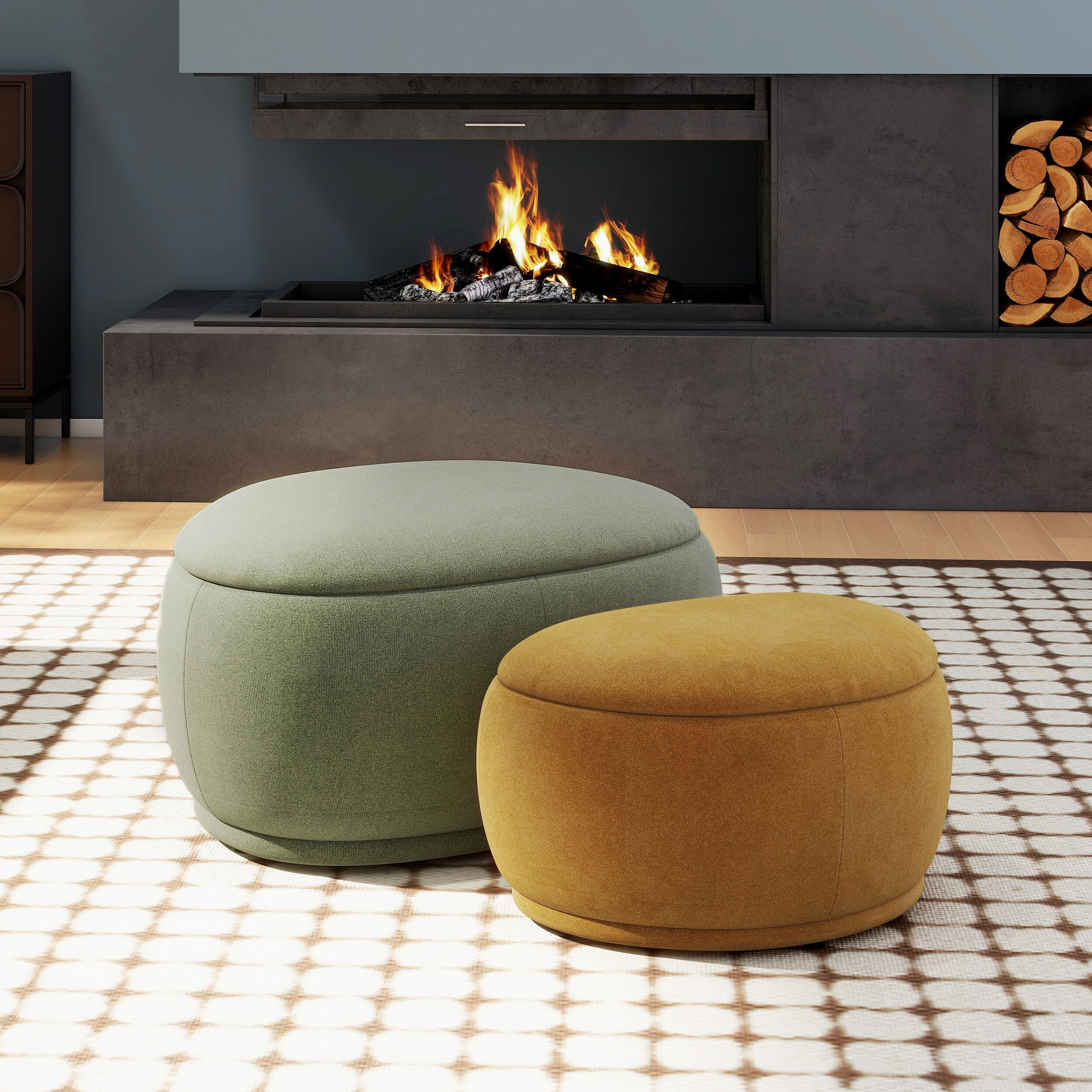 Jennifer Taylor Home LKOG-84540S Indoor-Ottomans - View #3