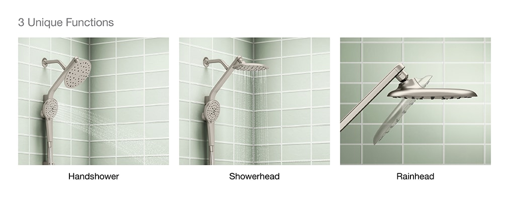 KOHLER Raindet Vibrant Brushed Nickel 7.94-in Shower Faucet Bar System ...