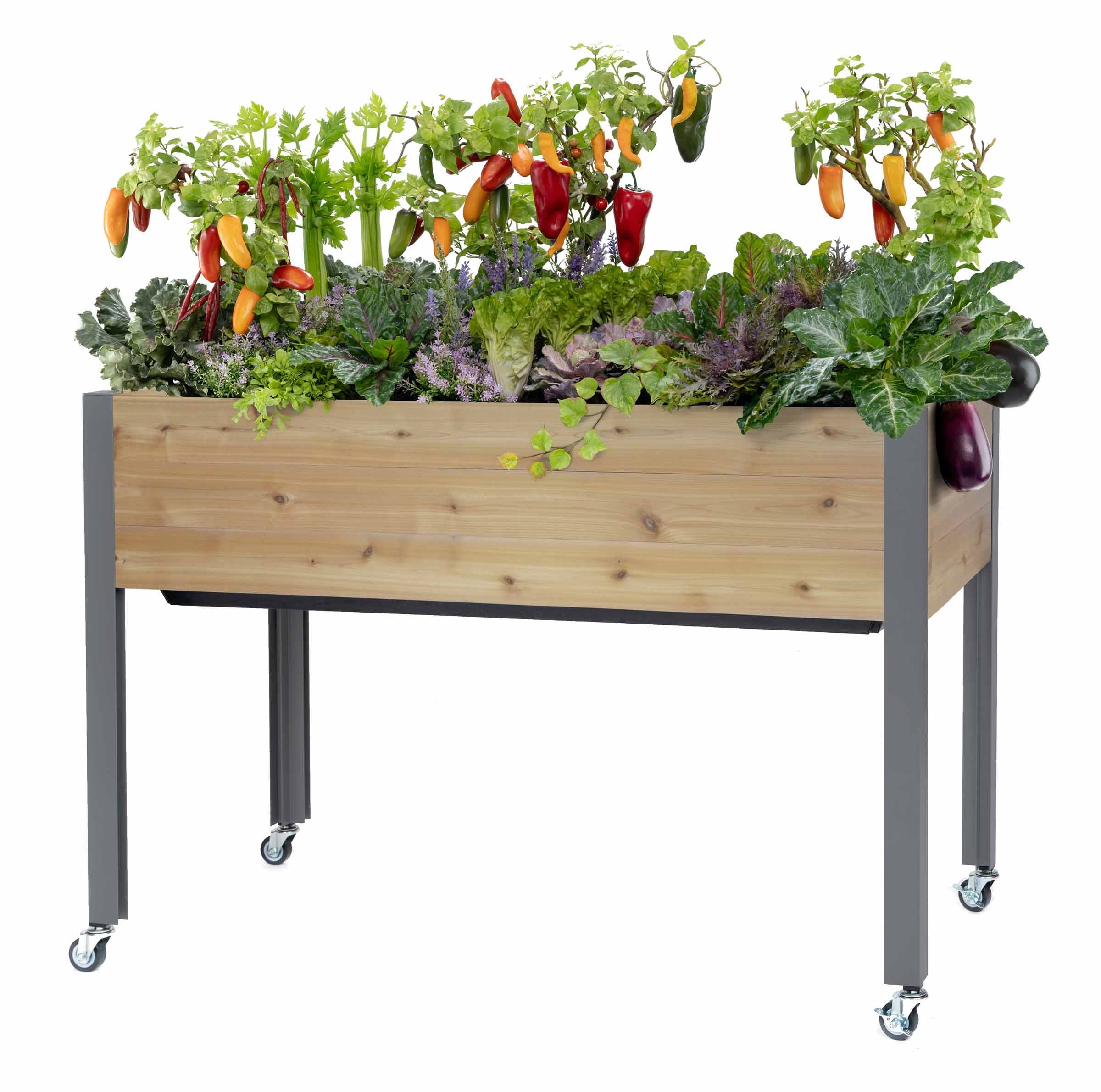CedarCraft CC-SW2147AC 4.8 21-in W x 47-in L x 32-in H Elevated Natural Cedar Raised Garden Bed