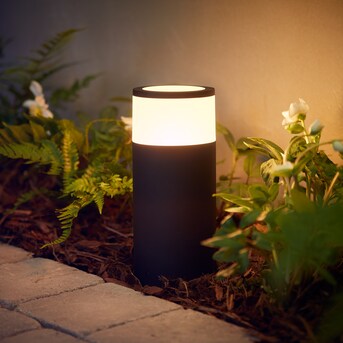Philips Hue Outdoor Extension 640-Lumen 8-Watt Black Voltage Plug-in Smart LED Outdoor Path Light in the Path Lights department at Lowes.com