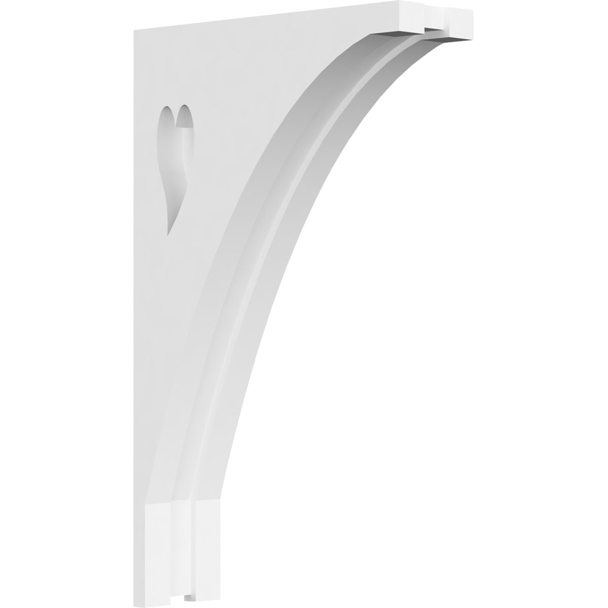 Ekena Millwork CORP01X06X10WN 1.875-in x 6-in x 10-in Winston Unfinished White PVC Paintable Corbel