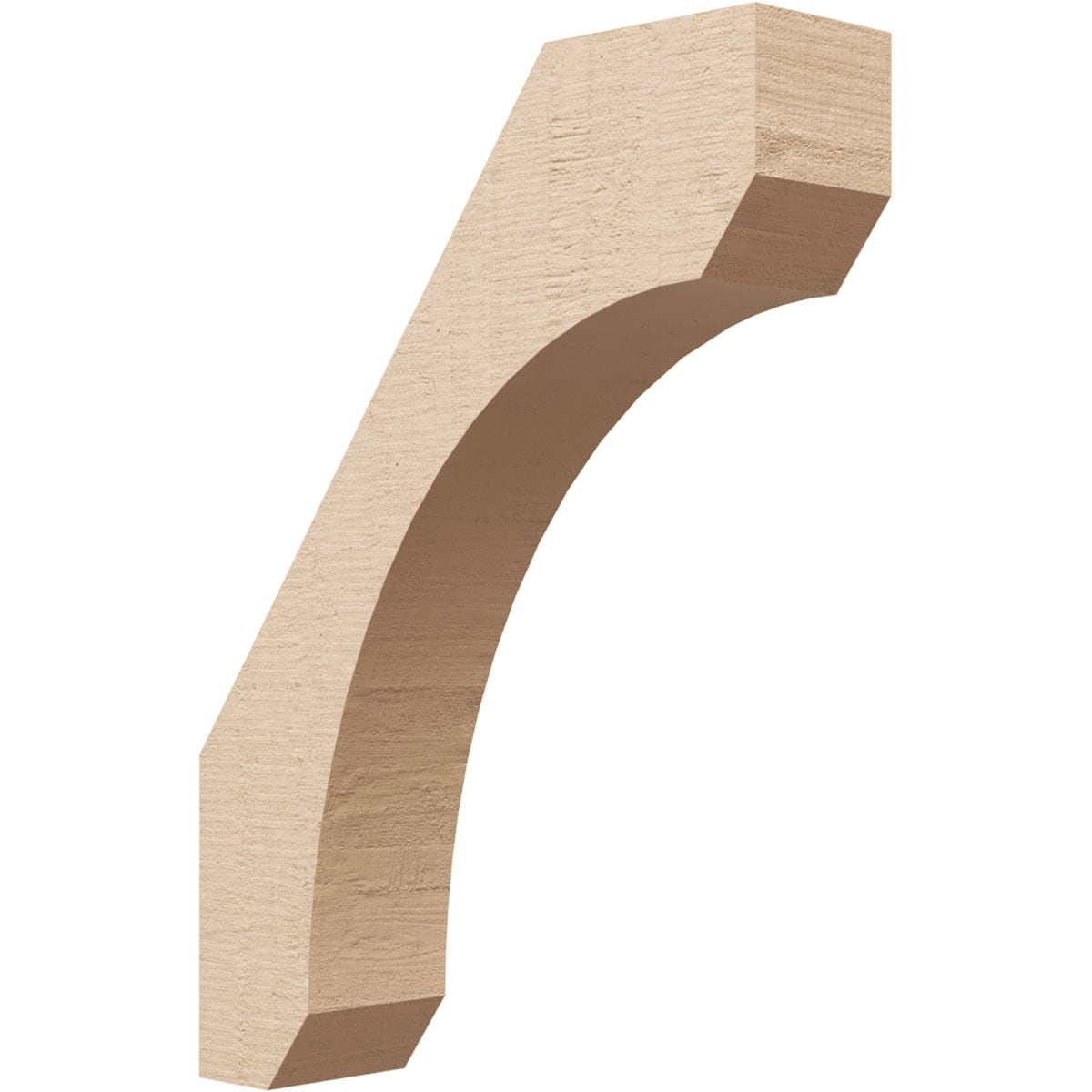 Ekena Millwork BRCUR03X12X16LECRCPR 3-in x 16-in x 12-in Primed Urethane Legacy Rough Cedar Woodgrain TimberThane KneeBrace