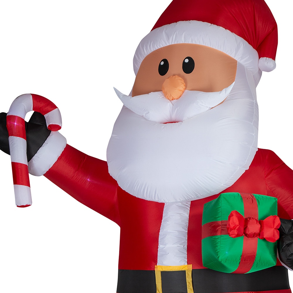 Holiday Living 12-ft Lighted Santa Christmas Inflatable In The ...