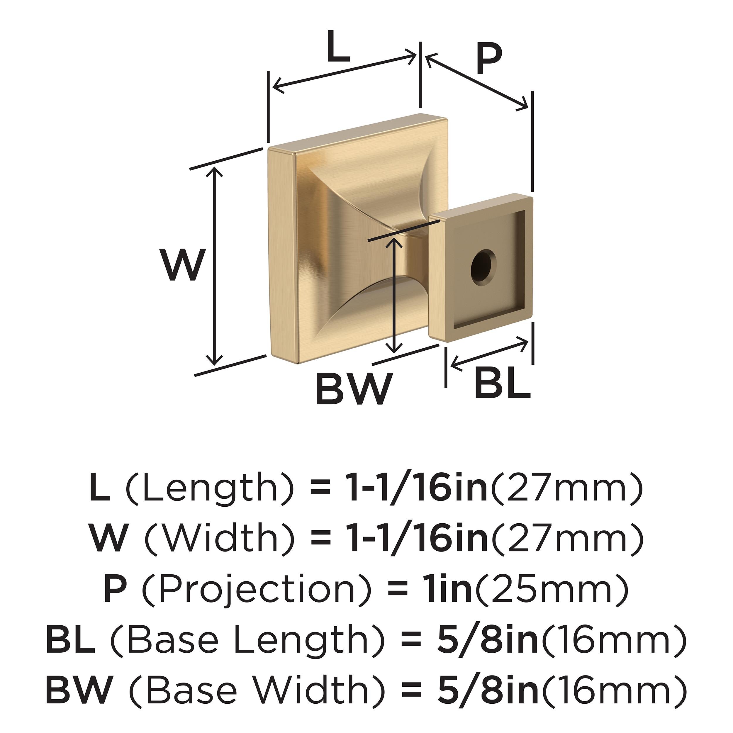 Amerock 10BX37024CZ Cabinet-Knobs - View #4