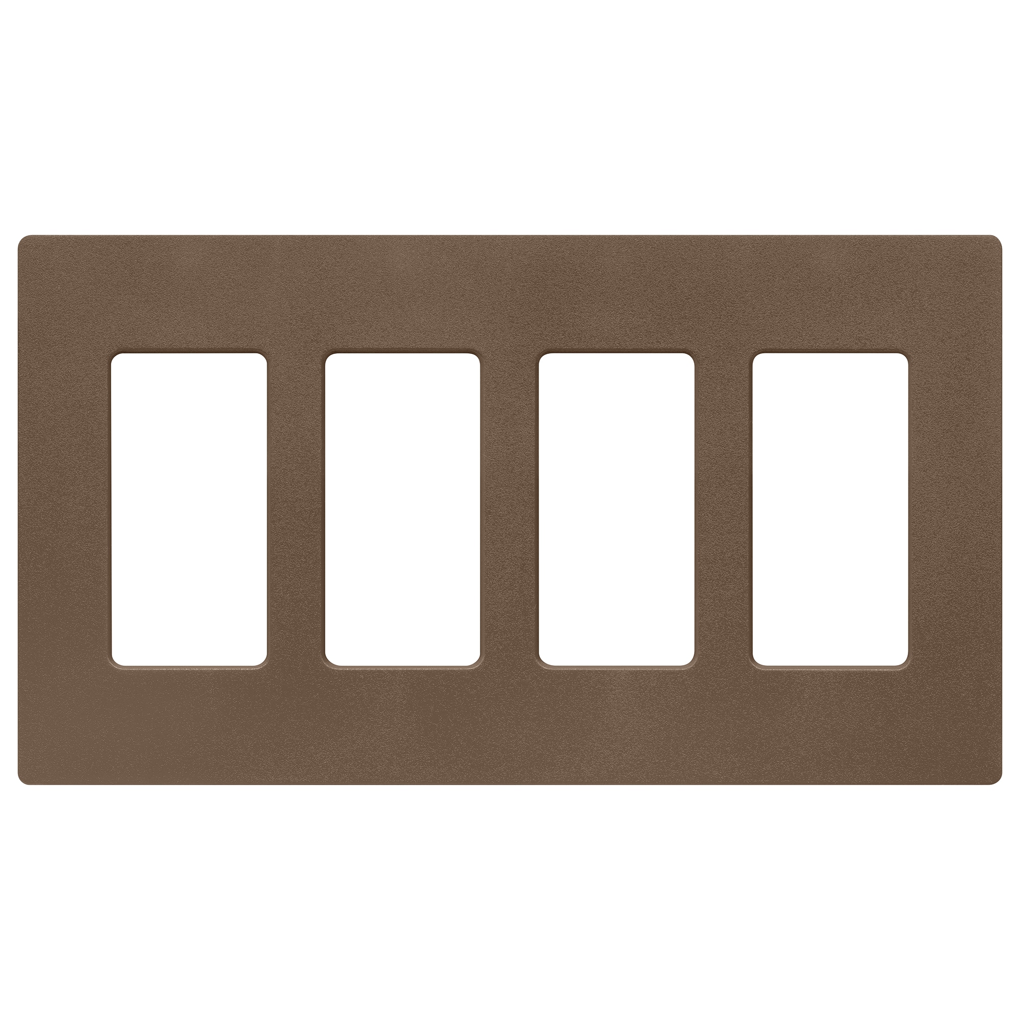 Lutron SC-4-EP Claro 4 -Gang Standard Size Espresso Plastic Indoor Screwless Decorator Wall Plate