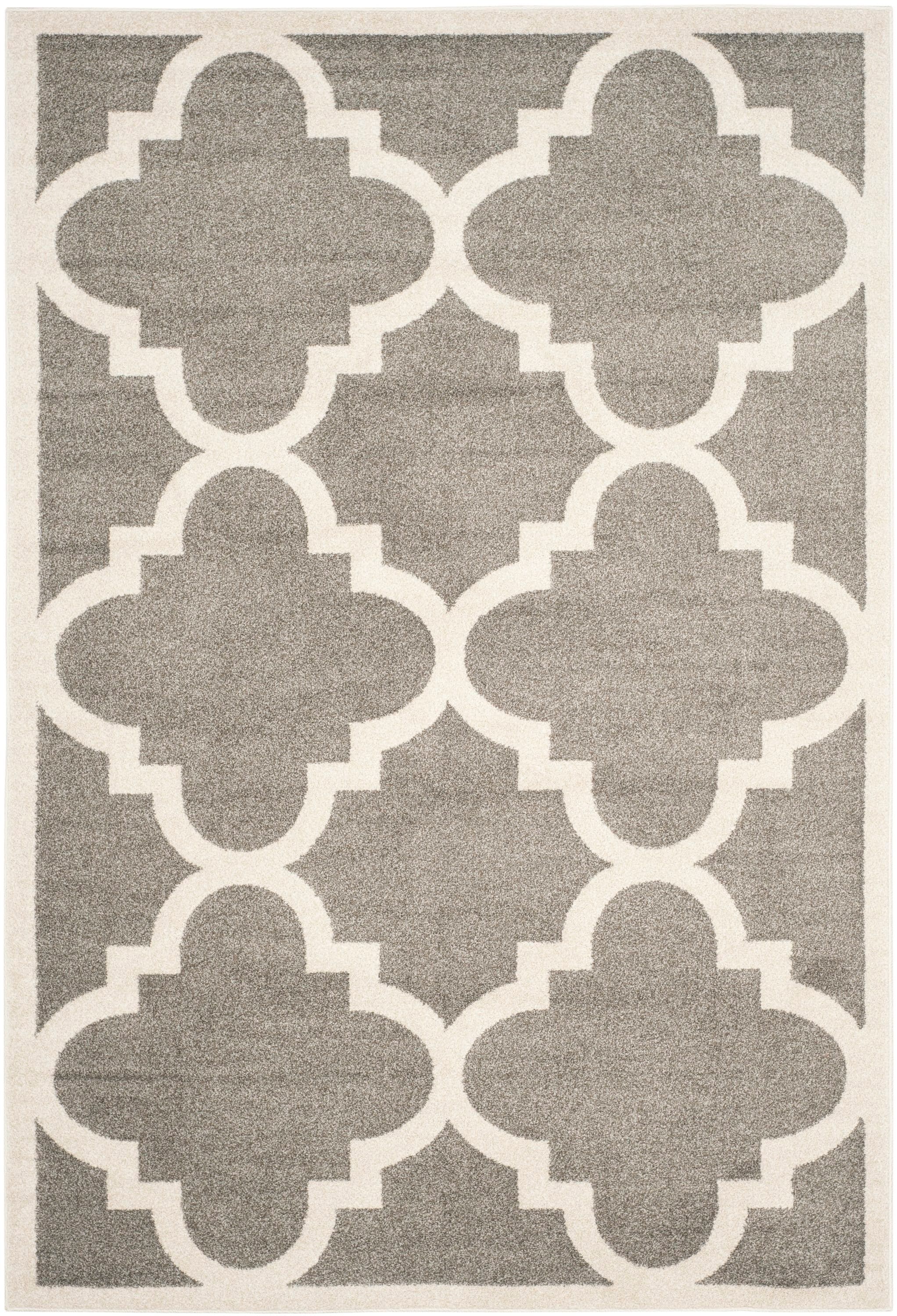 Safavieh AMT423R-6 Amherst Pompey 6 x 9 (ft) Loomed Synthetic Dark Gray/Beige Rectangular Indoor Trellis Area rug