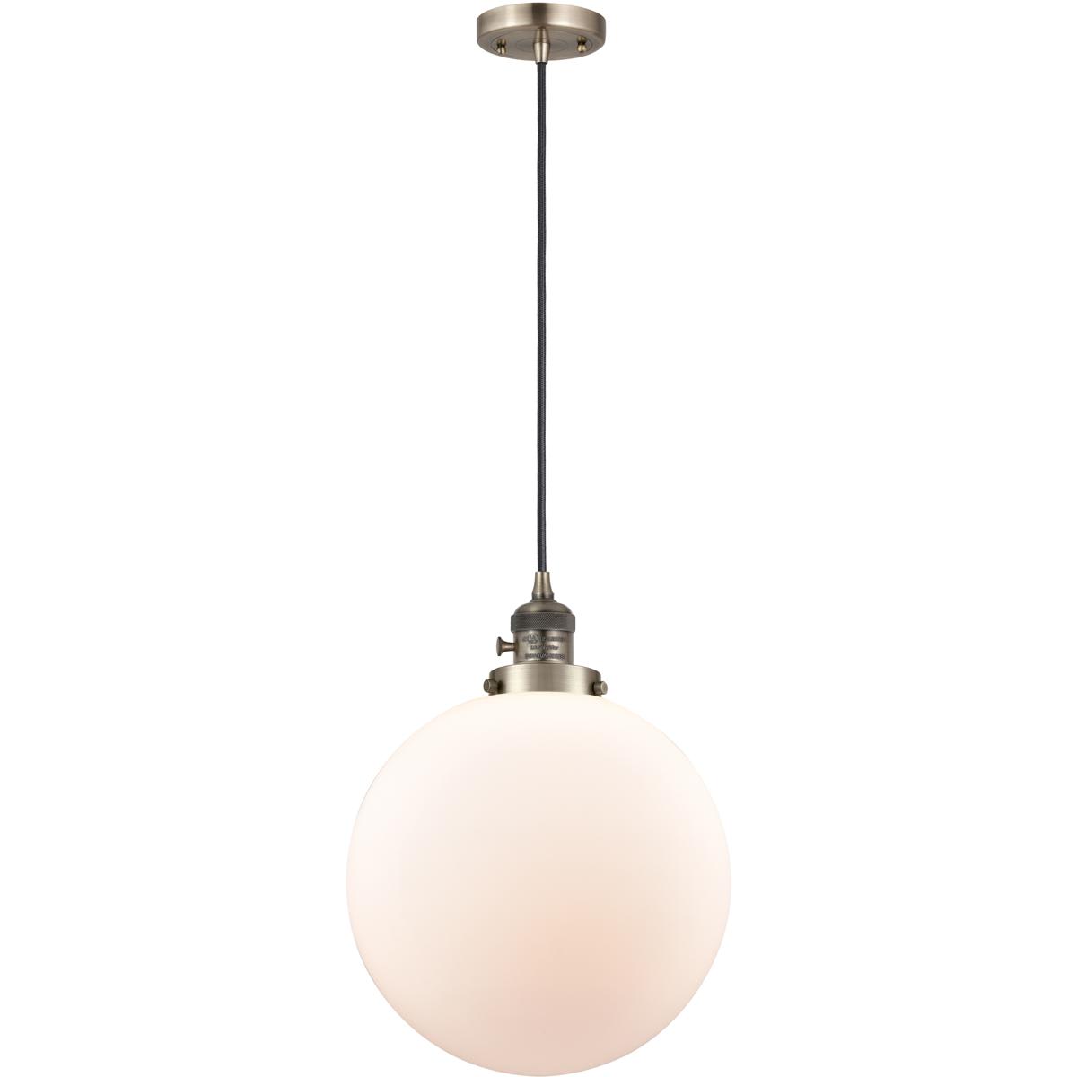 Innovations Lighting 2343146 201CSW-AB-G201-12 Franklin Restoration Beacon Mini Pendant