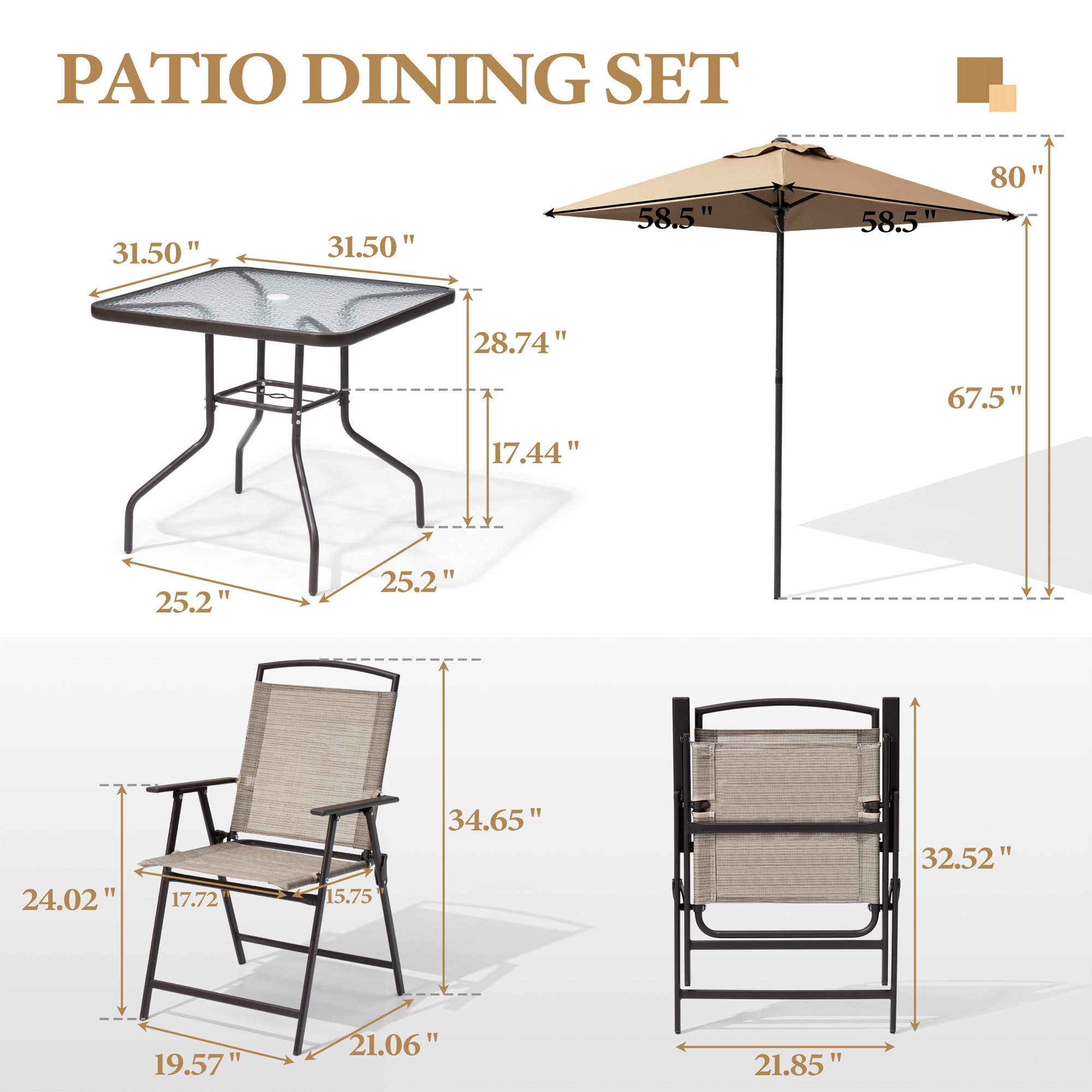 Crestlive Products CL-DC009BEI Patio-Conversation-Sets - View #2
