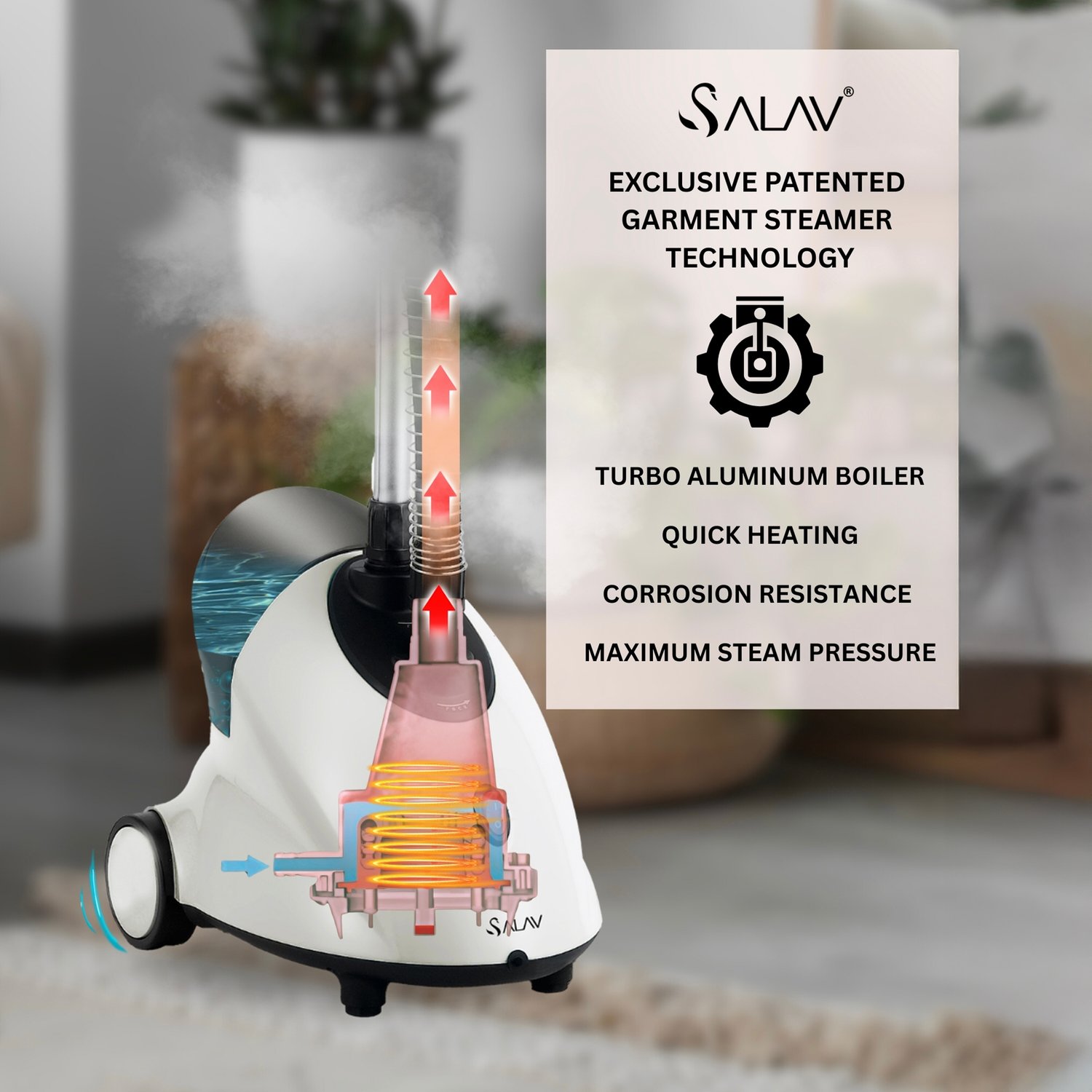Salav PERF18AUTO WHITE Fabric-Steamers - View #8