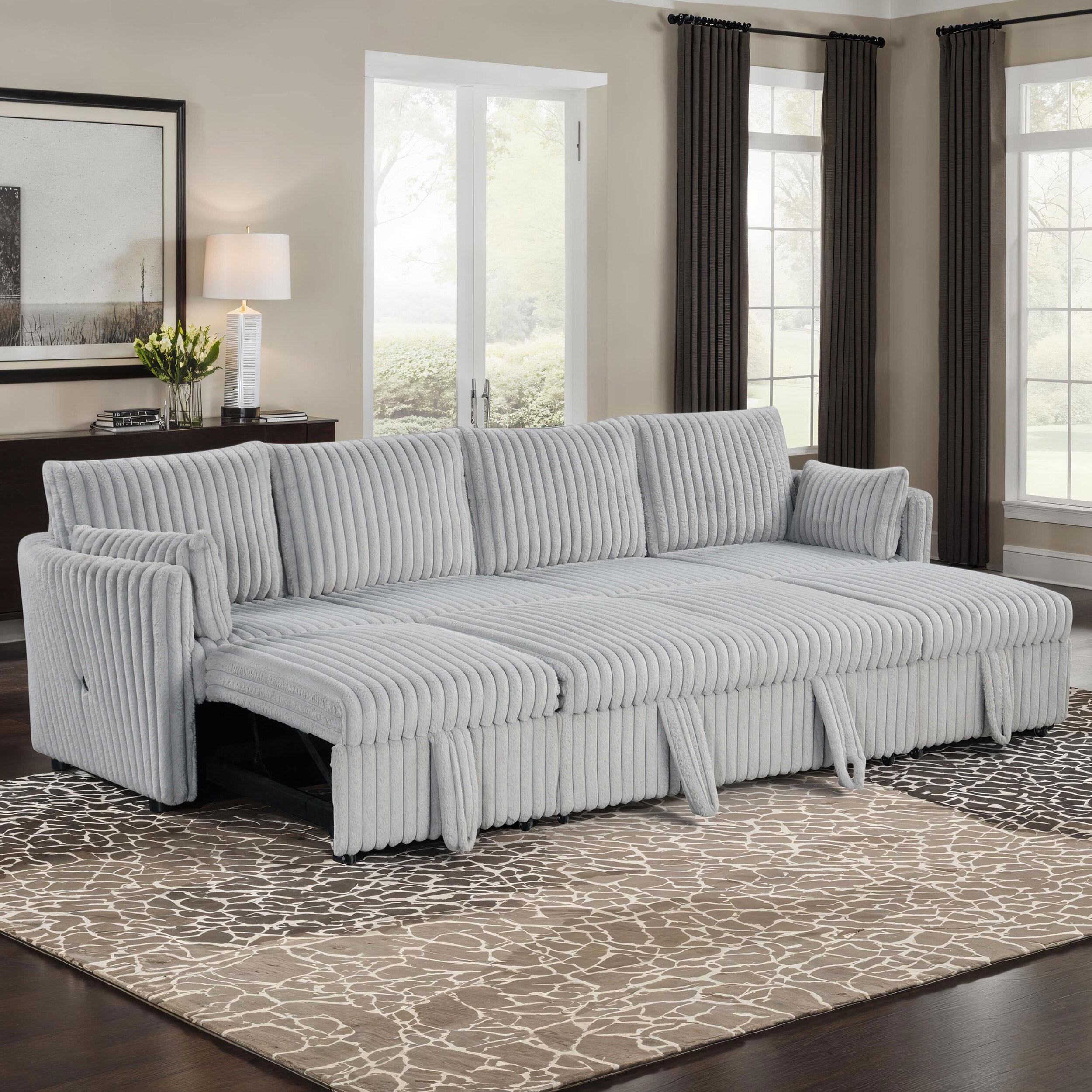 Furniture of America IDFSL64002GY-SF Sofas-Loveseats - View #2