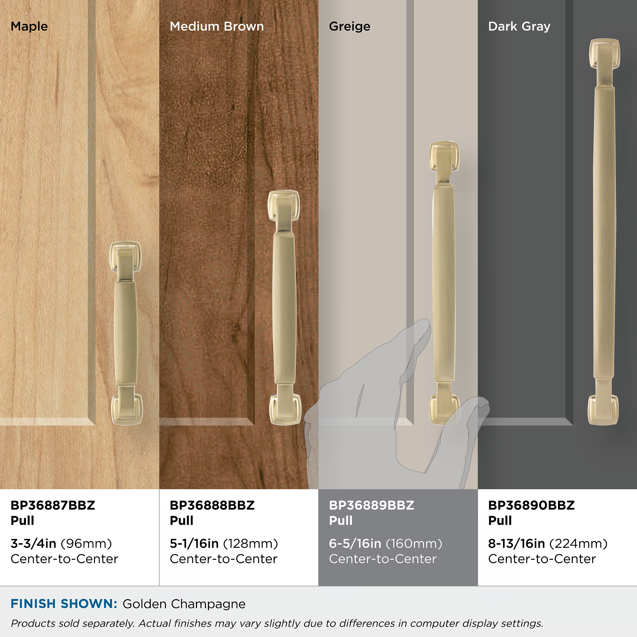 Amerock BP36889BBZ Cabinet-Pulls - View #5