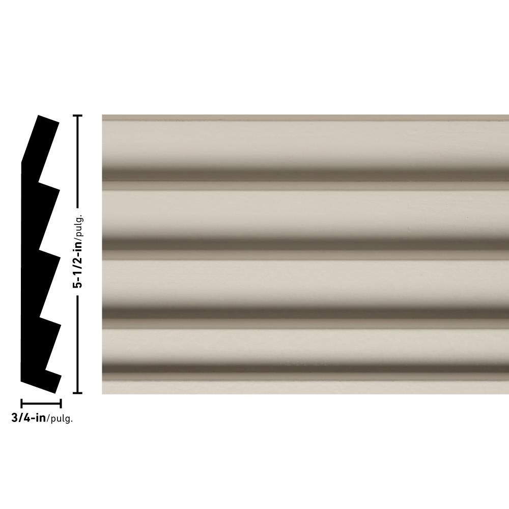 Ornamental Mouldings Sawtooth 3/4 in. x 5-1/2 in. x 96 in. Primed Wood Crown Moulding