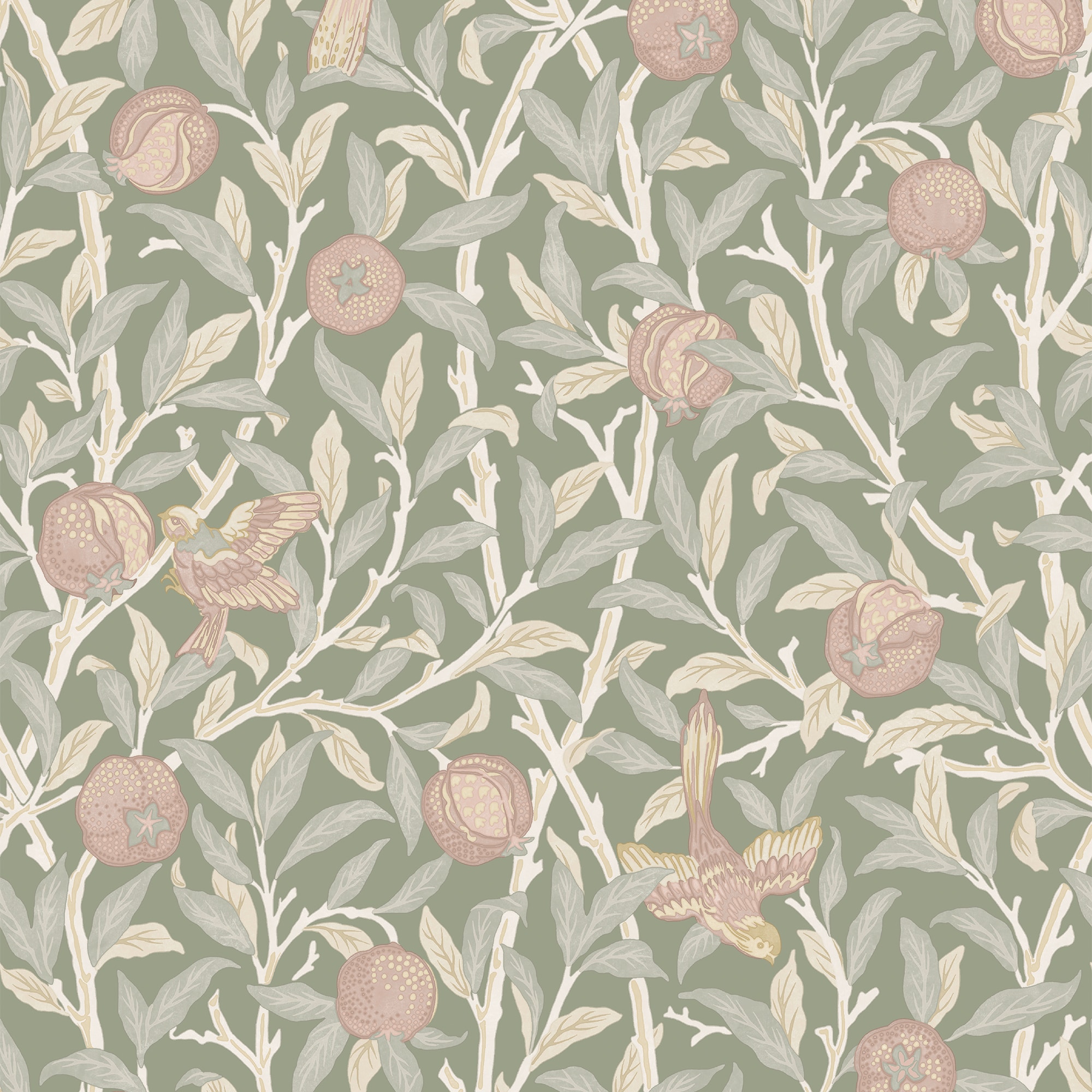 William Morris at Home William Morris at Home SS25 56-sq ft Green Non-woven Abstract Unpasted Wallpaper
