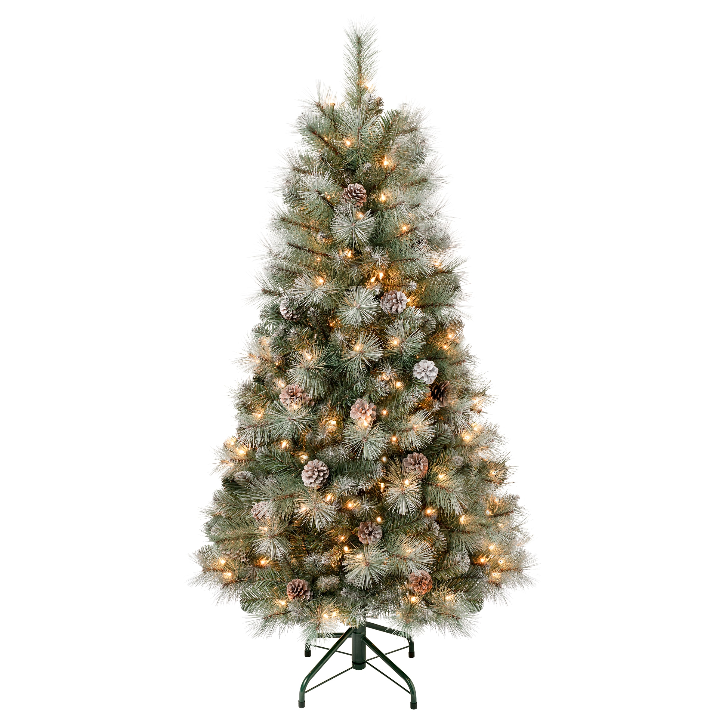 National Tree Company PM100-300-45 4.5-Feet Pine Pre-lit Slim Artificial Christmas Tree with Clear Incandescent Lights