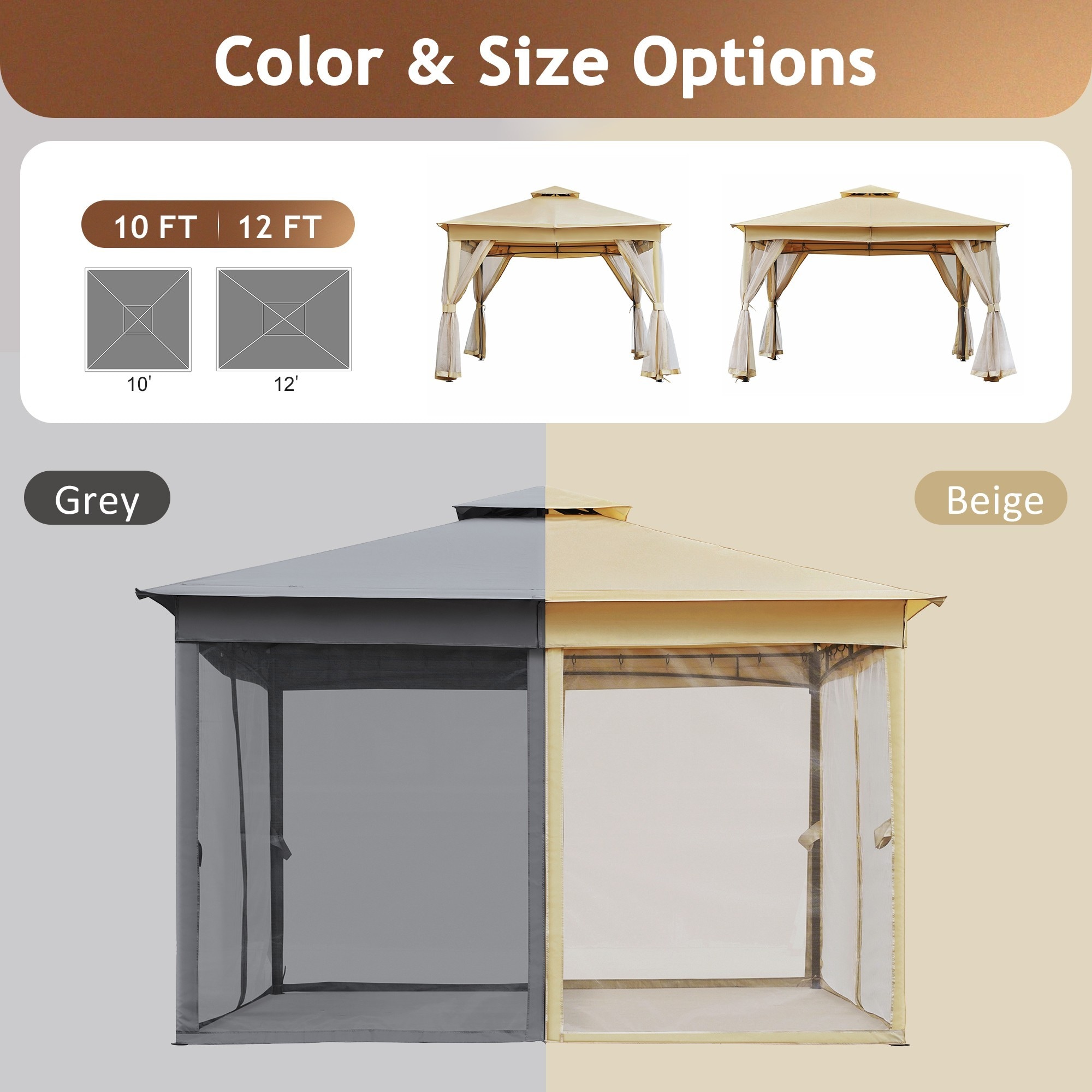 ToolCat LS1-4-GB Wood-Resin-Gazebos - View #7