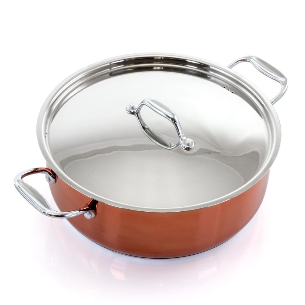 Better Chef 849113499M  8 Quart Stainless Steel Low Pot in Copper