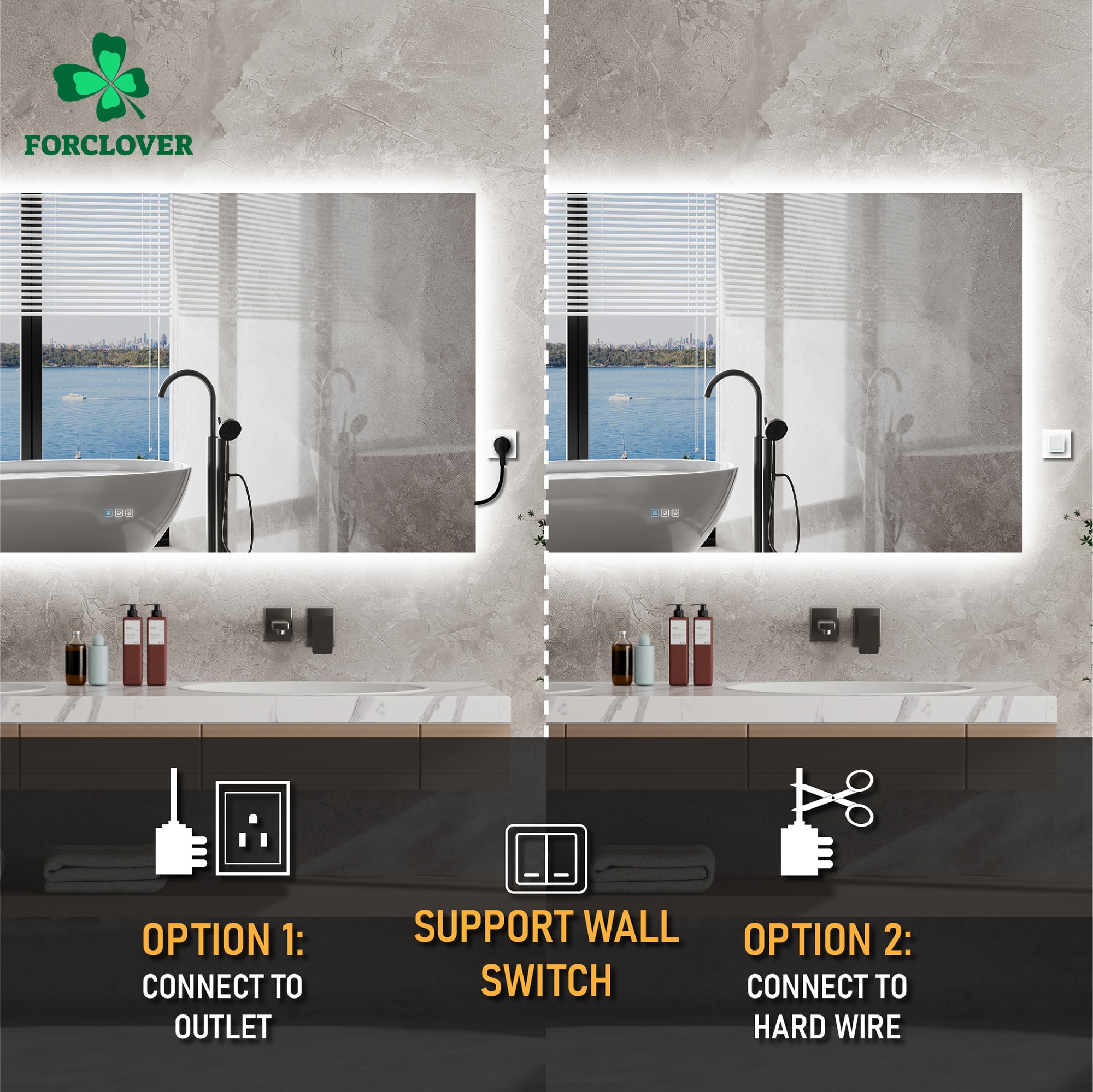 Forclover ALF-15W7236 Framed-Bath-Mirrors - View #6