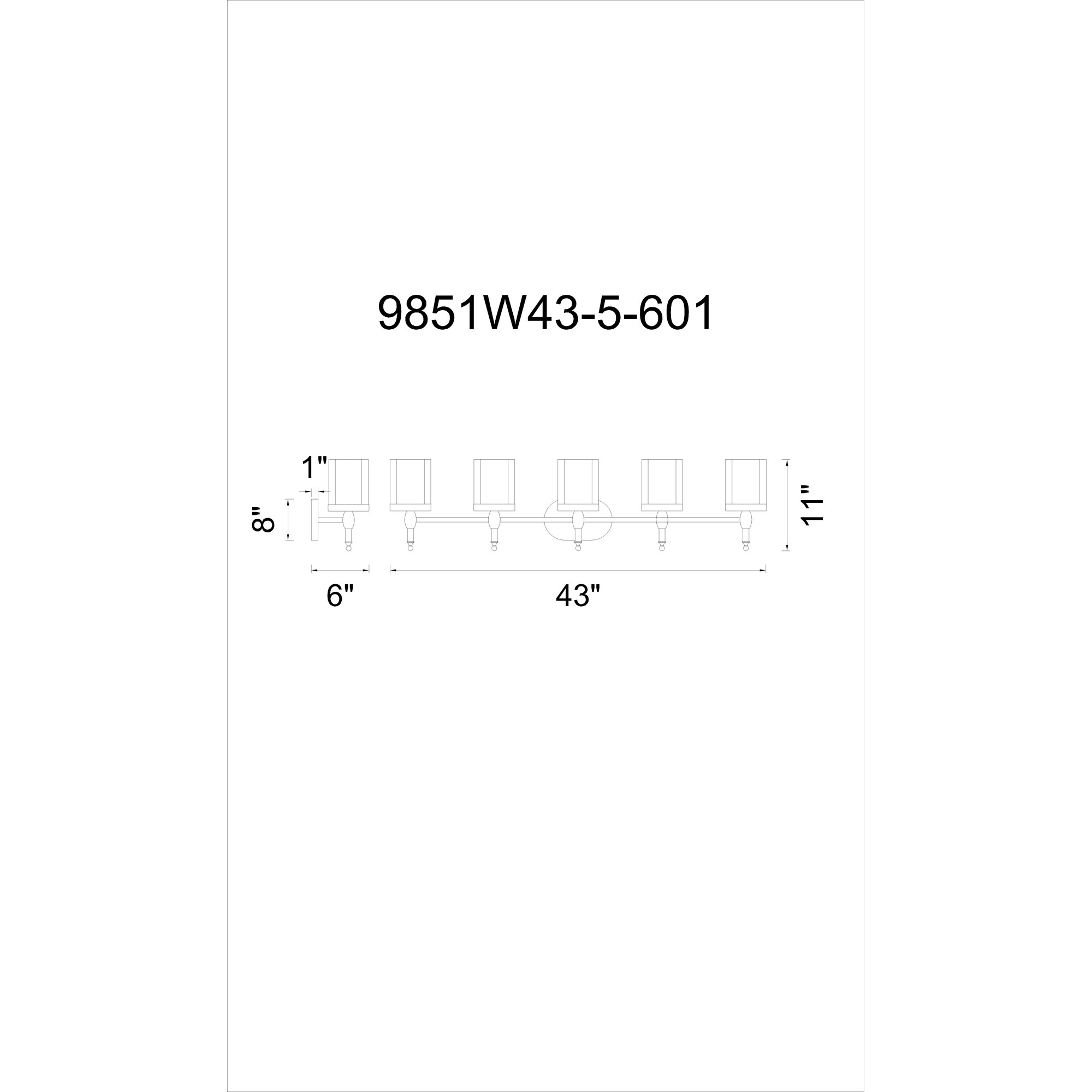 CWI Lighting 9851W43-5-601 b089995 - View #3