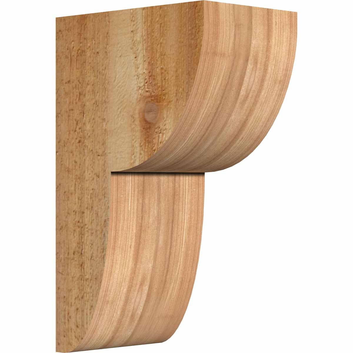 Ekena Millwork COR04X06X10CRE00RWR 4-in x 6-in x 10-in Crestline Unfinished Western red cedar Wood Paintable/Stainable Corbel