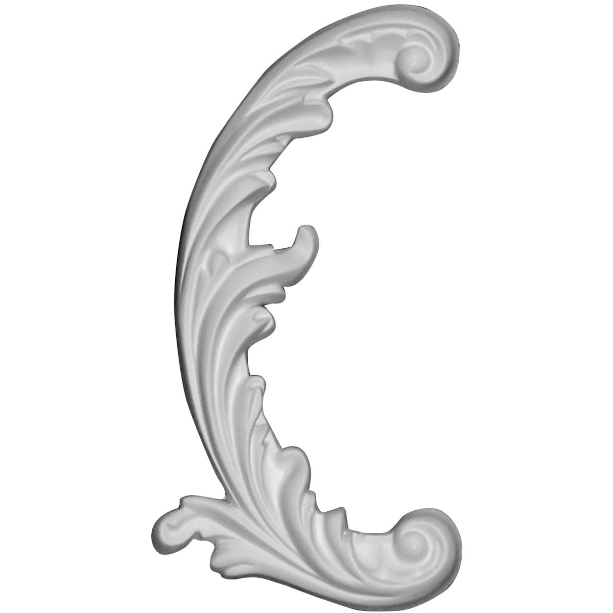 Ekena Millwork ONL04X06X01ME-L Medway Scroll, Left 3.625-in W x 6.375-in H Primed Applique