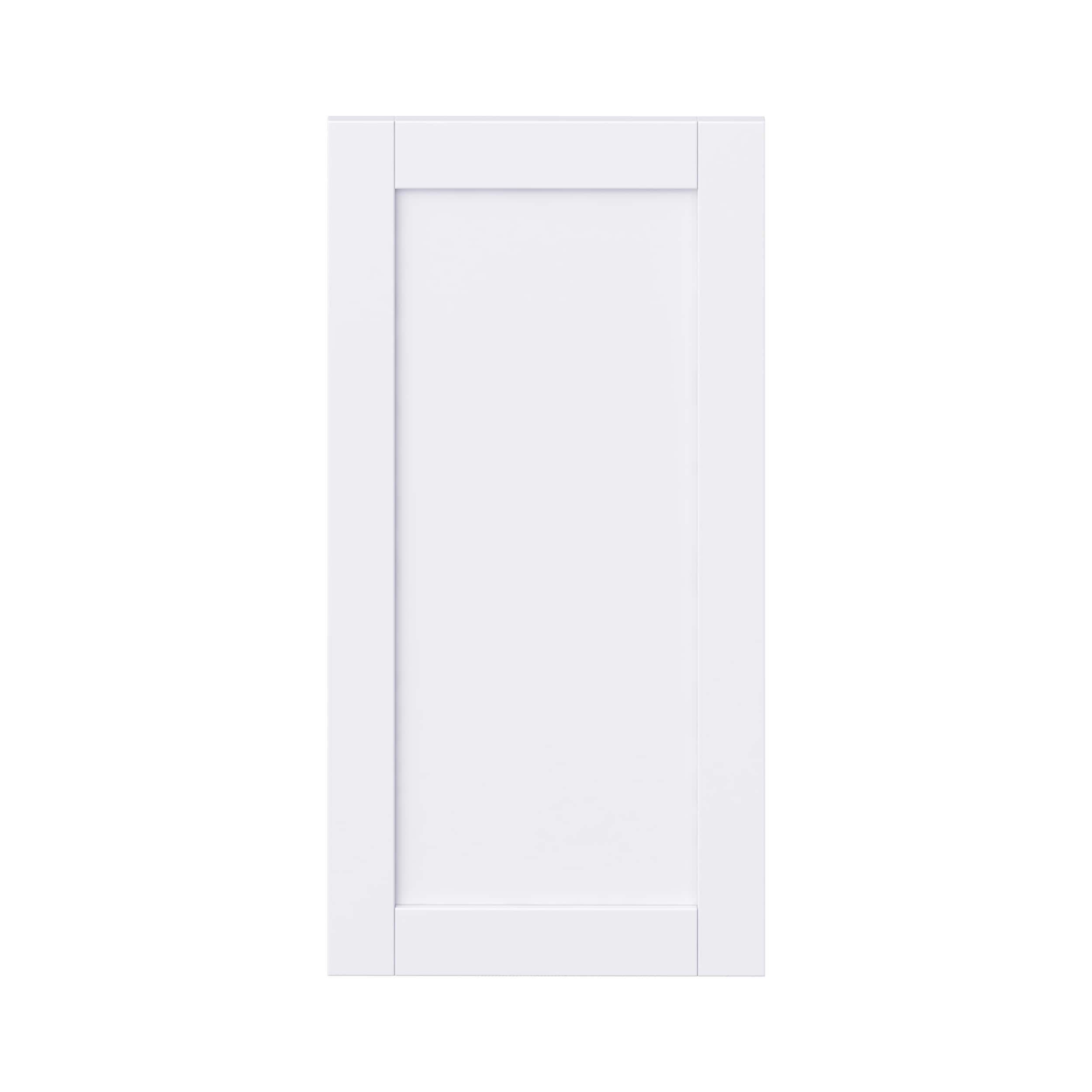 Hugo&Borg DSDR1835-RM Rosemont 18-in W x 35-in H Glacier White Laminate Shaker Base and wall and pantry cabinet doors (Fits 21-in x 30-in wall box )